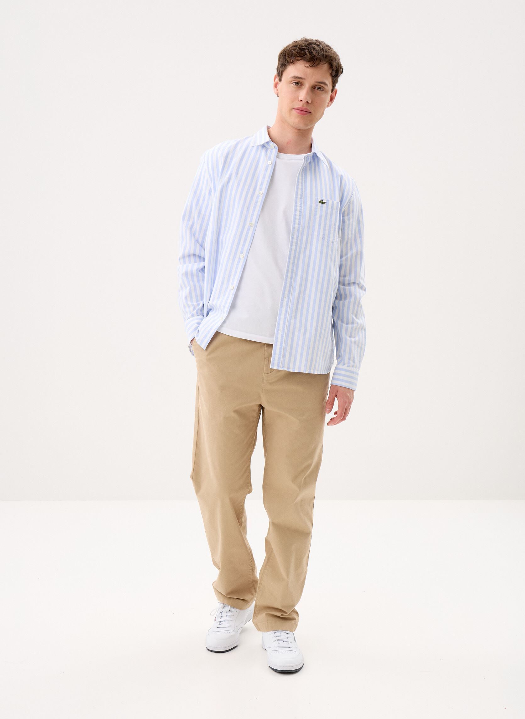 Chemises Chemise Casual CH5623 homme bleu Lacoste Chemises Chemise Casual CH5623 homme bleu PANORAMA/BLANC