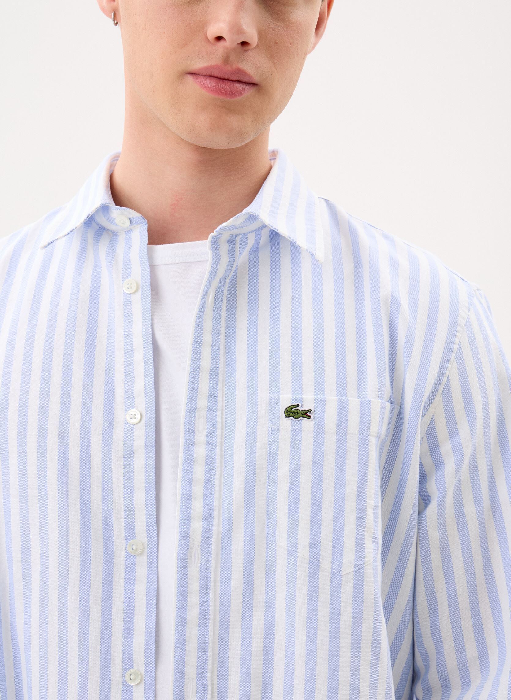 Chemises Chemise Casual CH5623 homme bleu Lacoste Chemises Chemise Casual CH5623 homme bleu PANORAMA/BLANC