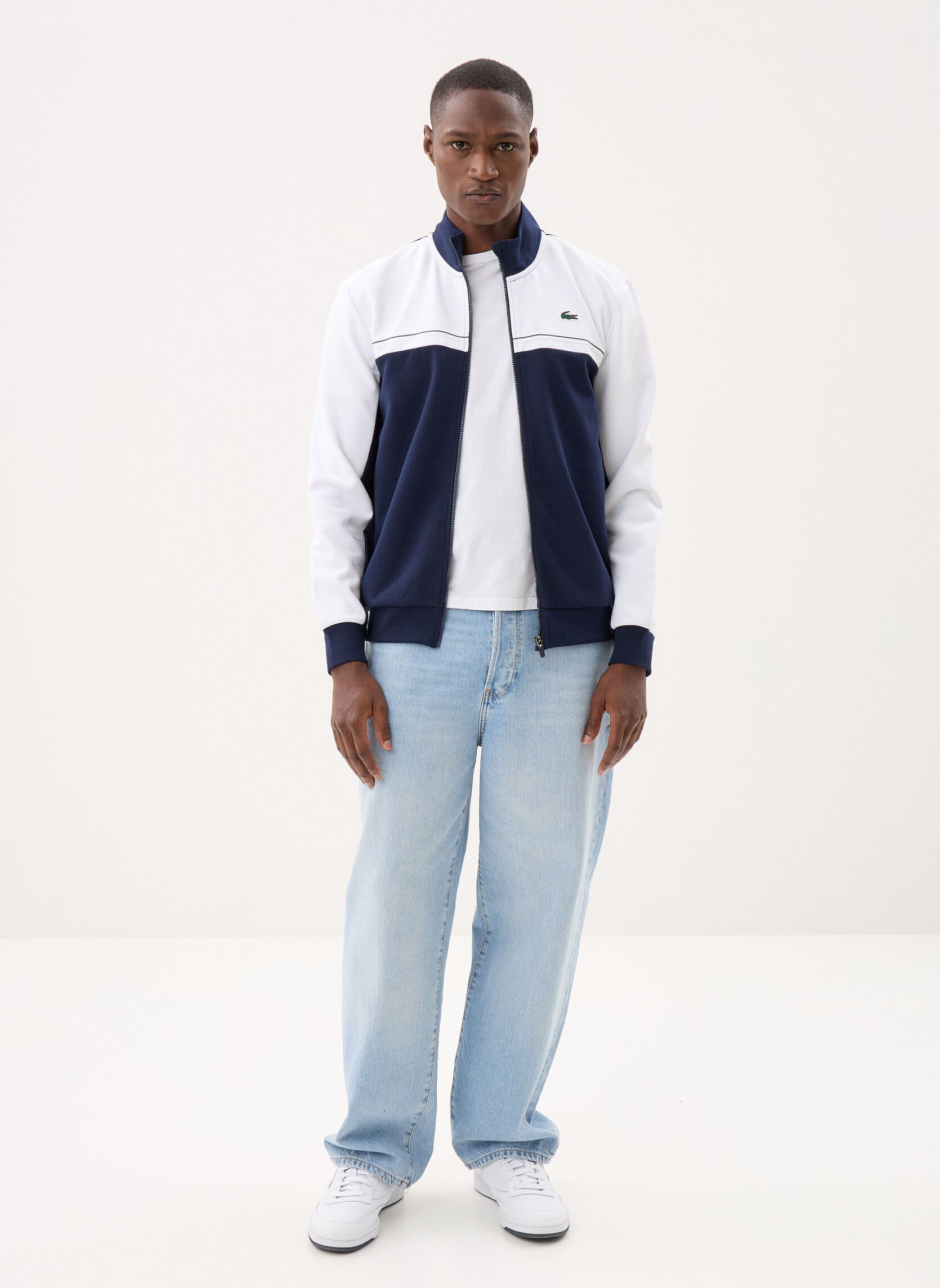 Trainingsjacken Sweatshirt SH0131 herren blau Lacoste Trainingsjacken Sweatshirt SH0131 herren blau Marine/blanc
