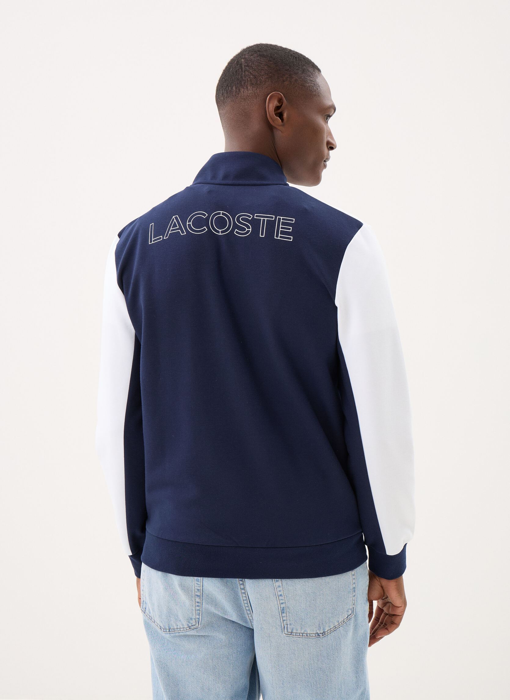 Trainingsjacken Sweatshirt SH0131 herren blau Lacoste Trainingsjacken Sweatshirt SH0131 herren blau Marine/blanc