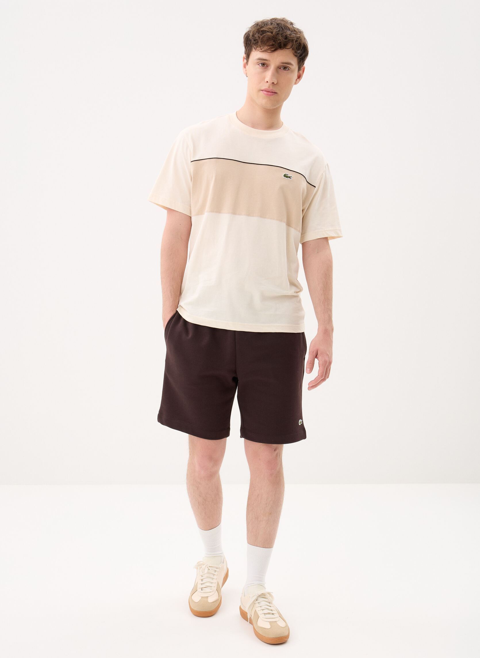 Kurzarm-T-Shirts Tee-Shirt TH0896 herren weiß Lacoste Kurzarm-T-Shirts Tee-Shirt TH0896 herren weiß LAPONIE/LIONNE