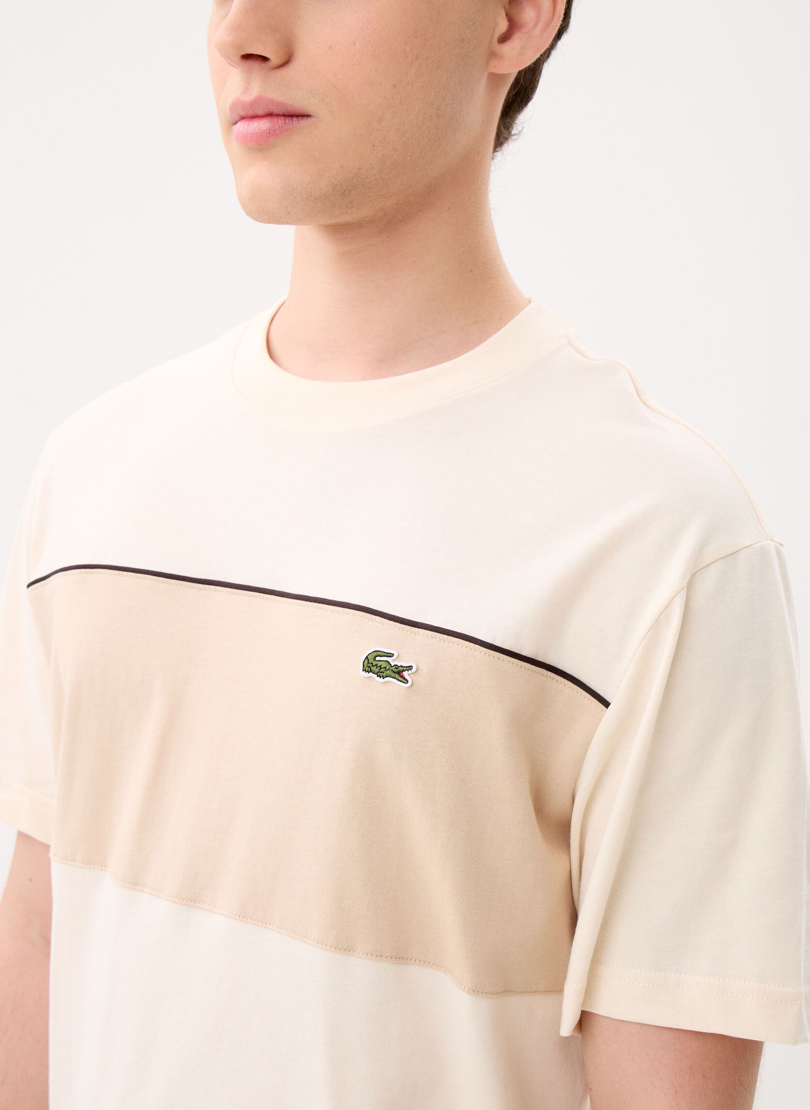 Kurzarm-T-Shirts Tee-Shirt TH0896 herren weiß Lacoste Kurzarm-T-Shirts Tee-Shirt TH0896 herren weiß LAPONIE/LIONNE