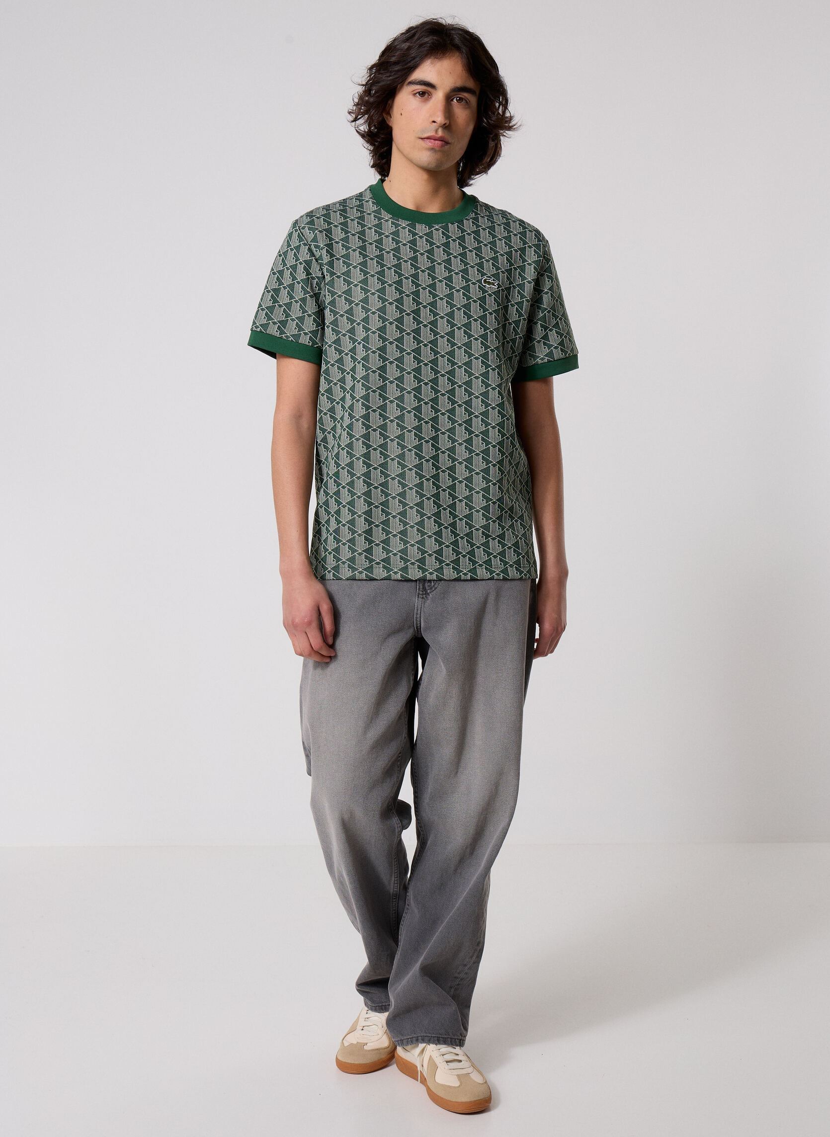 Kurzarm-T-Shirts Tee-Shirt H1197 herren grün Lacoste Kurzarm-T-Shirts Tee-Shirt H1197 herren grün VERT/SINOPLE