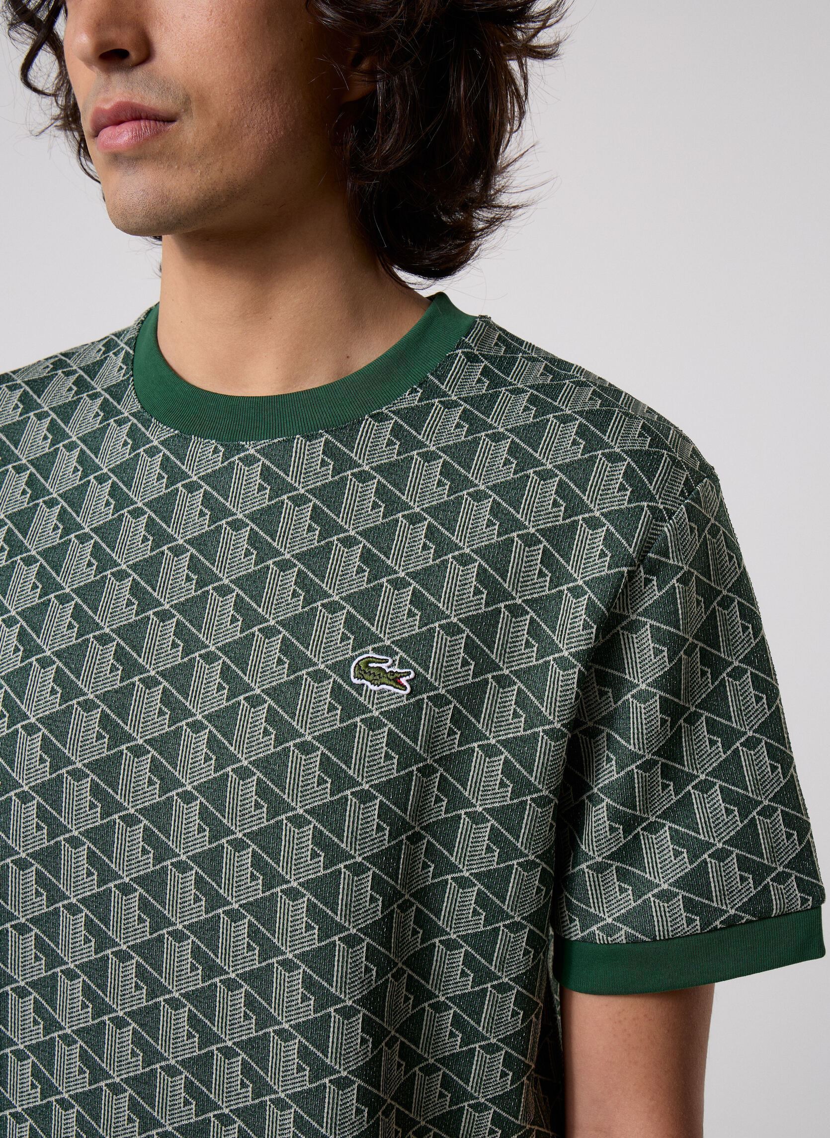 Kurzarm-T-Shirts Tee-Shirt H1197 herren grün Lacoste Kurzarm-T-Shirts Tee-Shirt H1197 herren grün VERT/SINOPLE