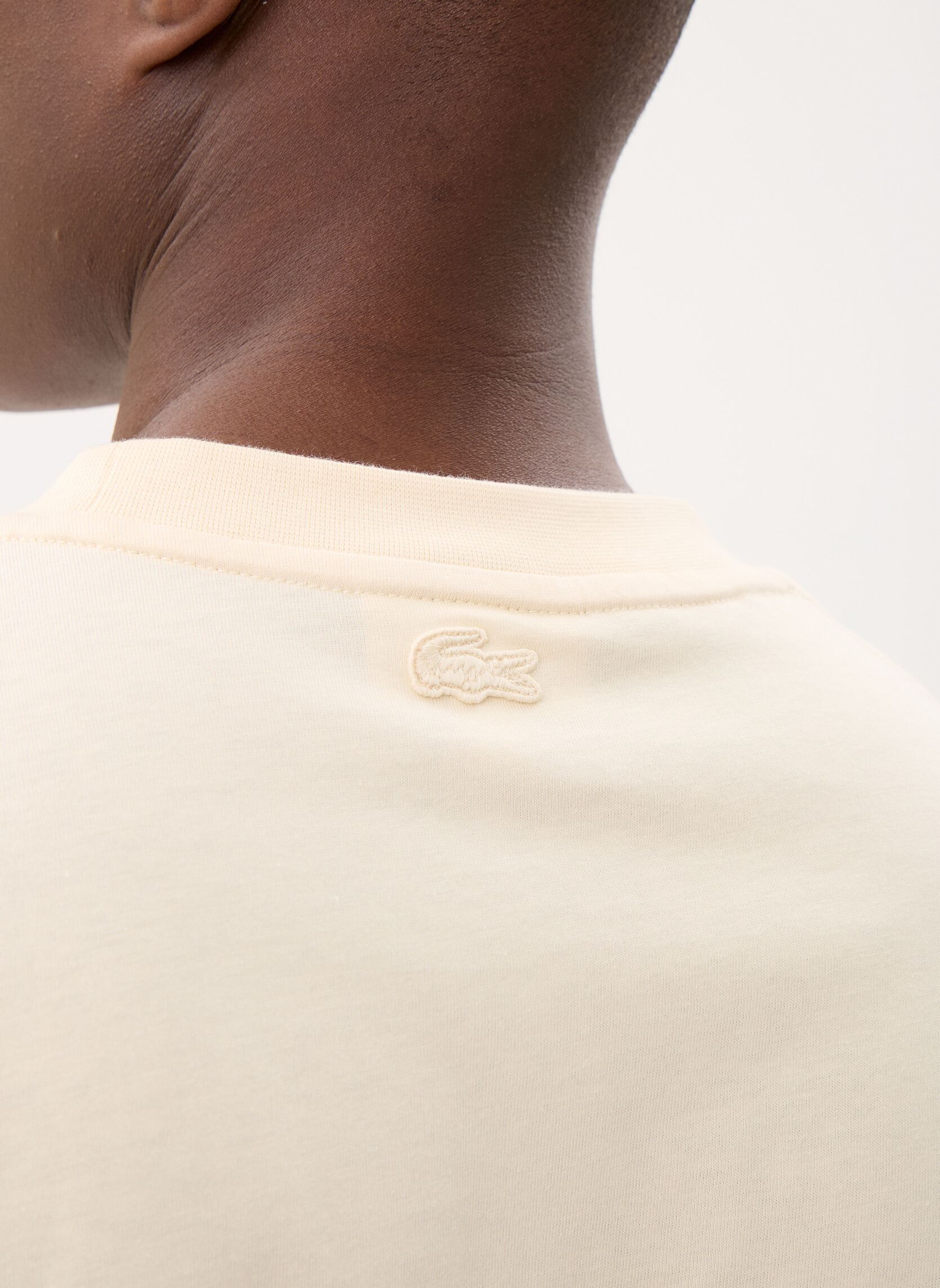 Tee-shirts Tee-Shirt TH1427 homme beige Lacoste Tee-shirts Tee-Shirt TH1427 homme beige NATUREL CLAIR