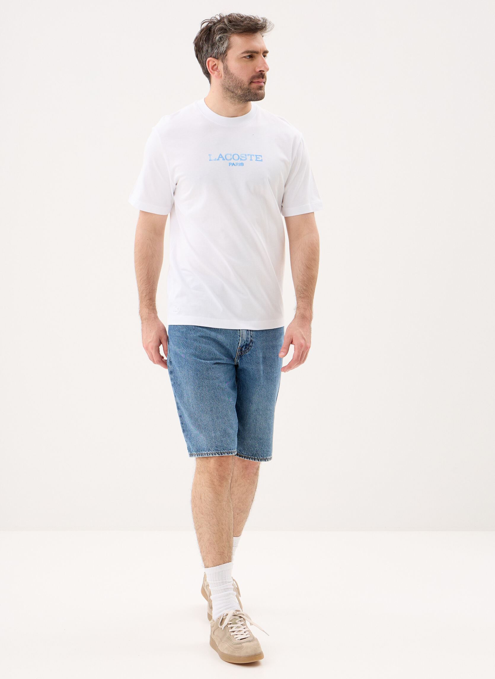 T-Shirts Tee-Shirt TH1435 herren weiß Lacoste T-Shirts Tee-Shirt TH1435 herren weiß Blanc