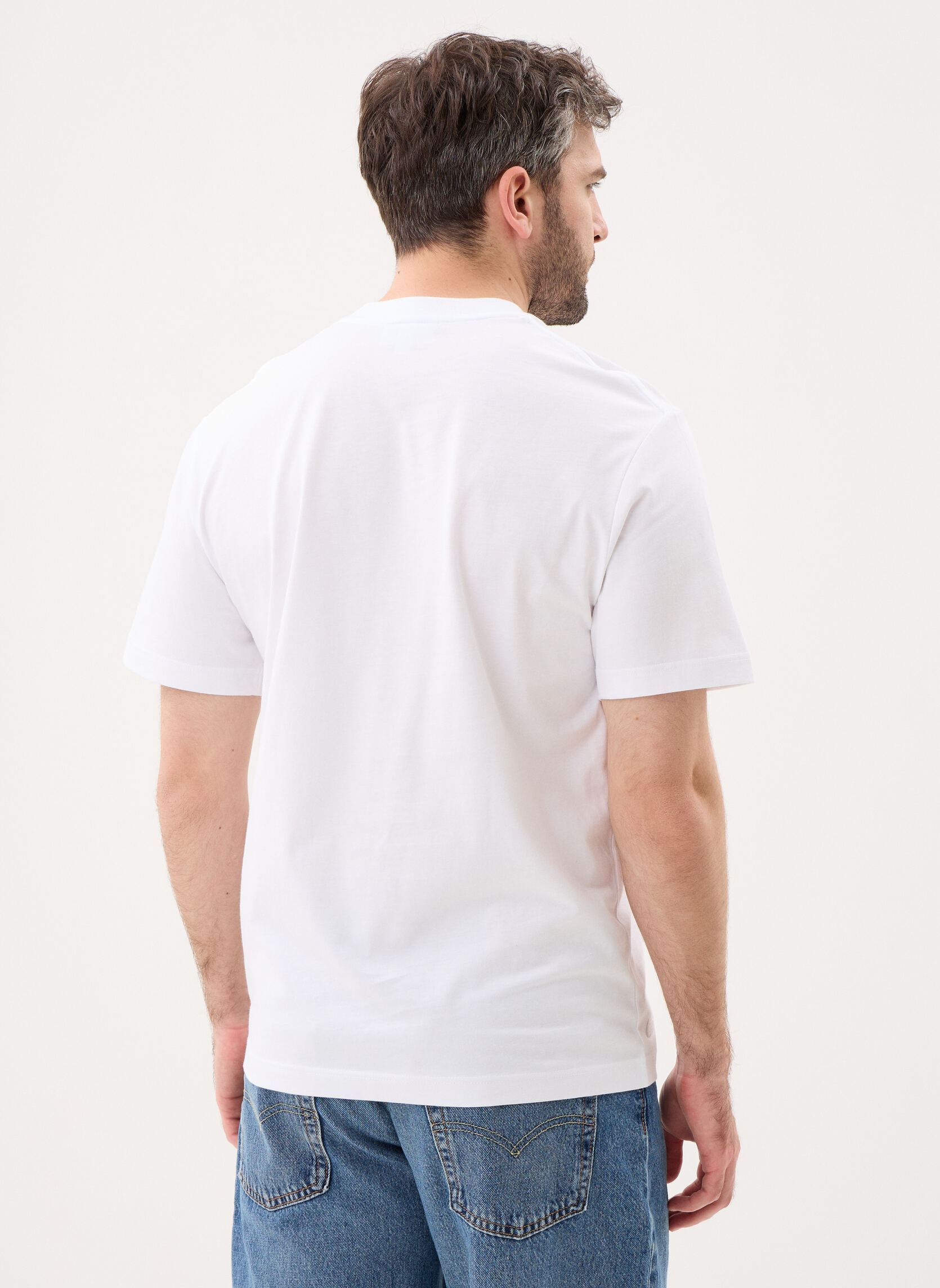 T-Shirts Tee-Shirt TH1435 herren weiß Lacoste T-Shirts Tee-Shirt TH1435 herren weiß Blanc