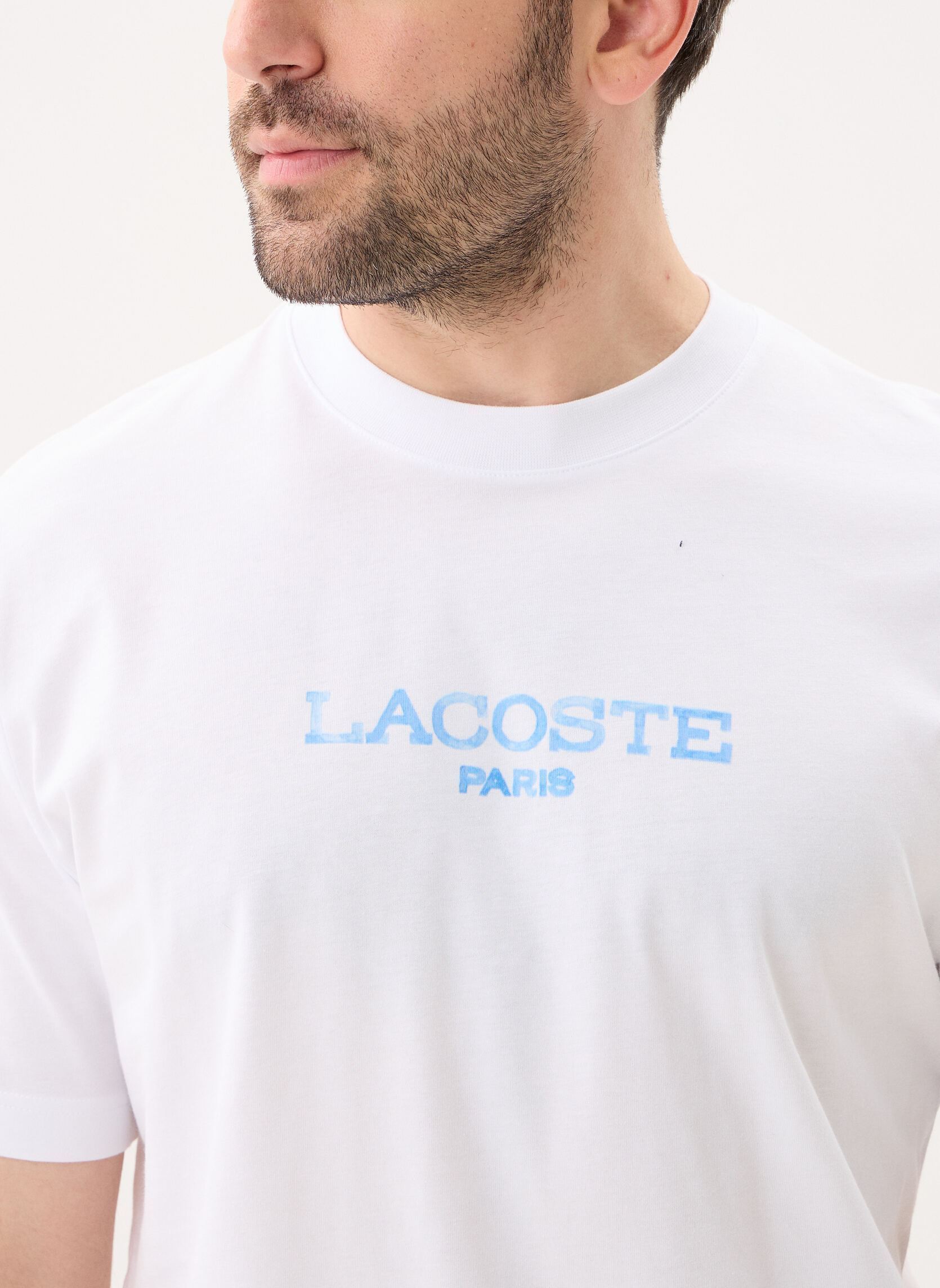 T-Shirts Tee-Shirt TH1435 herren weiß Lacoste T-Shirts Tee-Shirt TH1435 herren weiß Blanc