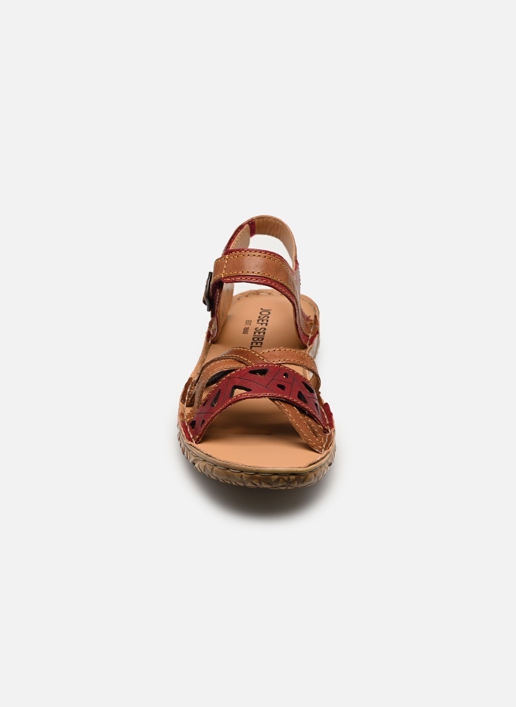 Sandales plates Ivy 08 femme marron Josef Seibel Sandales plates Ivy 08 femme marron Rot-Kombi