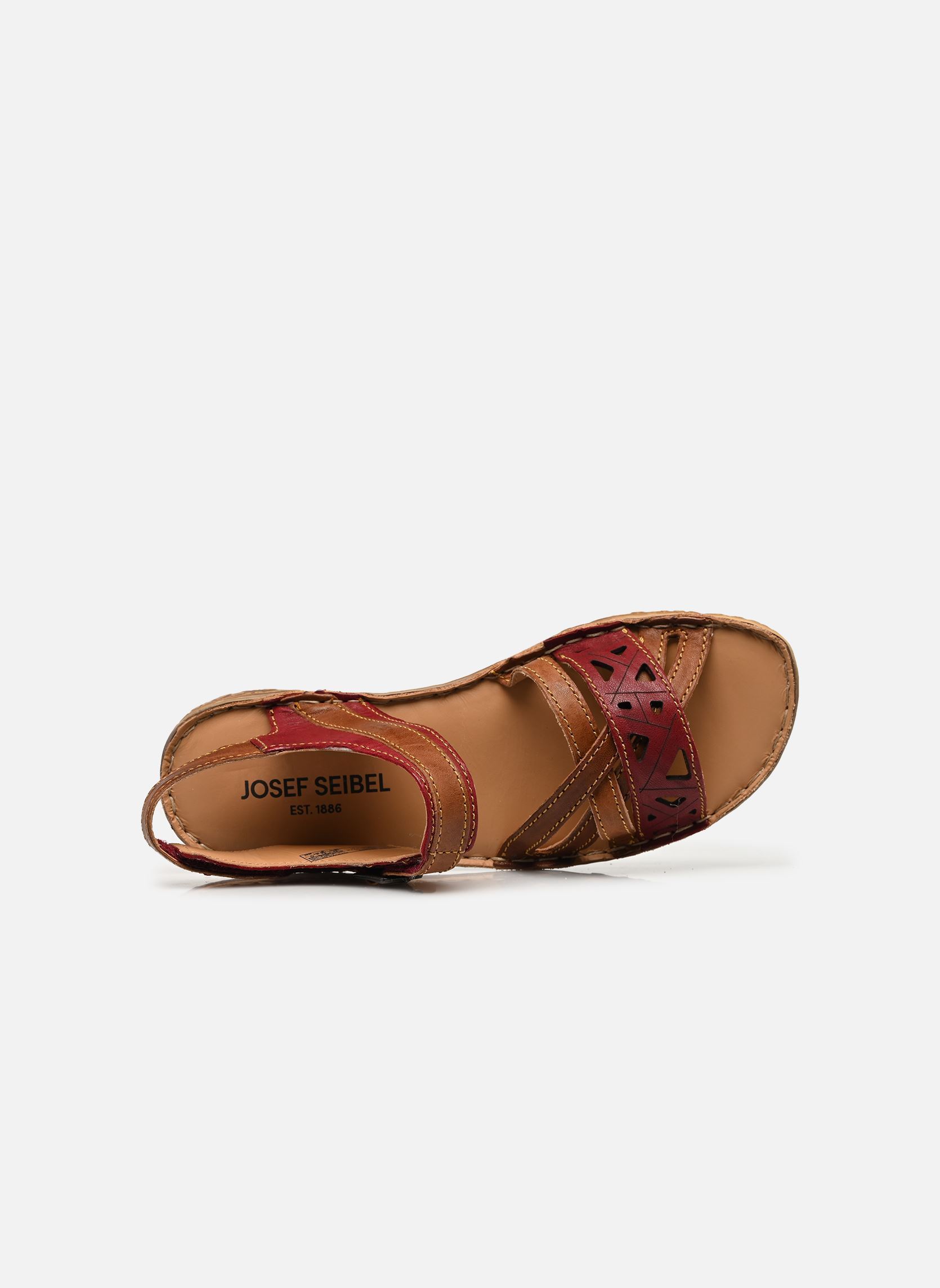 Sandales plates Ivy 08 femme marron Josef Seibel Sandales plates Ivy 08 femme marron Rot-Kombi