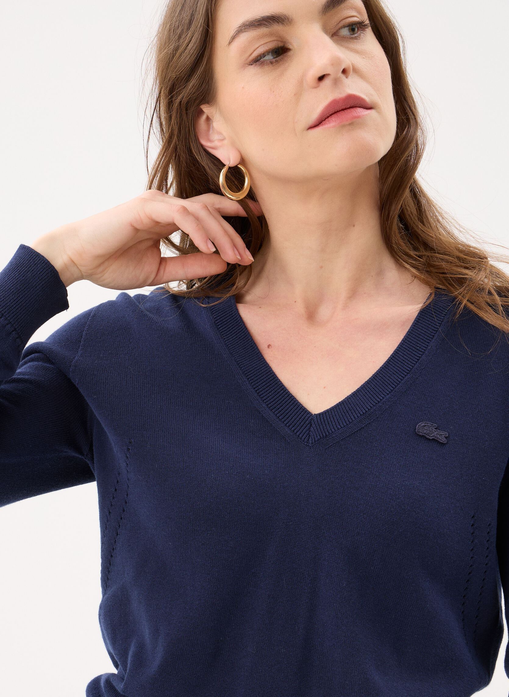 Pullover Sweaters Female AF3964 damen blau Lacoste Pullover Sweaters Female AF3964 damen blau MARINE