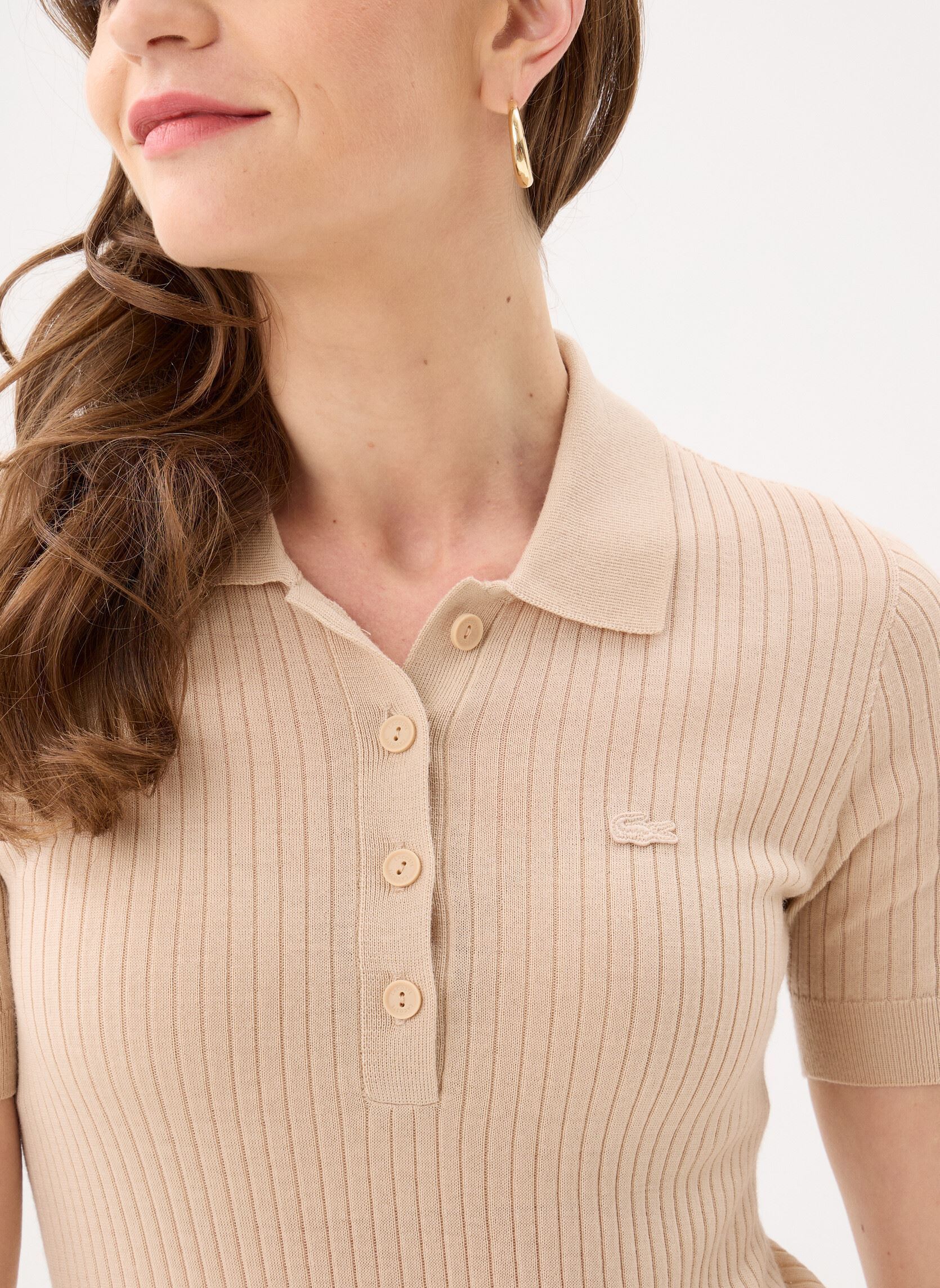 Kurzarm-Poloshirts Sweaters Polo Tricot AF9984 damen beige Lacoste Kurzarm-Poloshirts Sweaters Polo Tricot AF9984 damen beige LIONNE