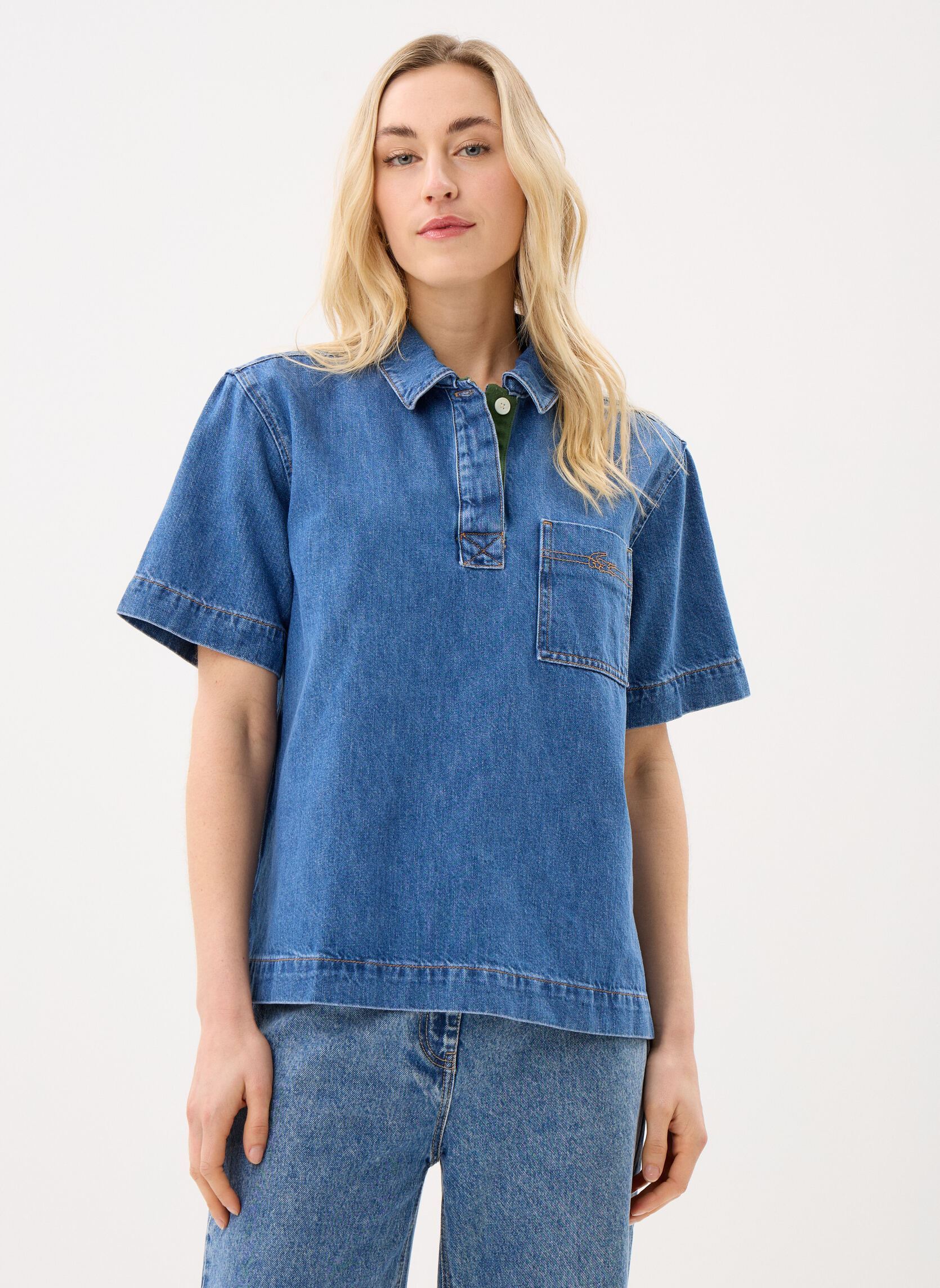 Vêtements Lacoste Woven Shirt CF0051 pour Femme - vue 1