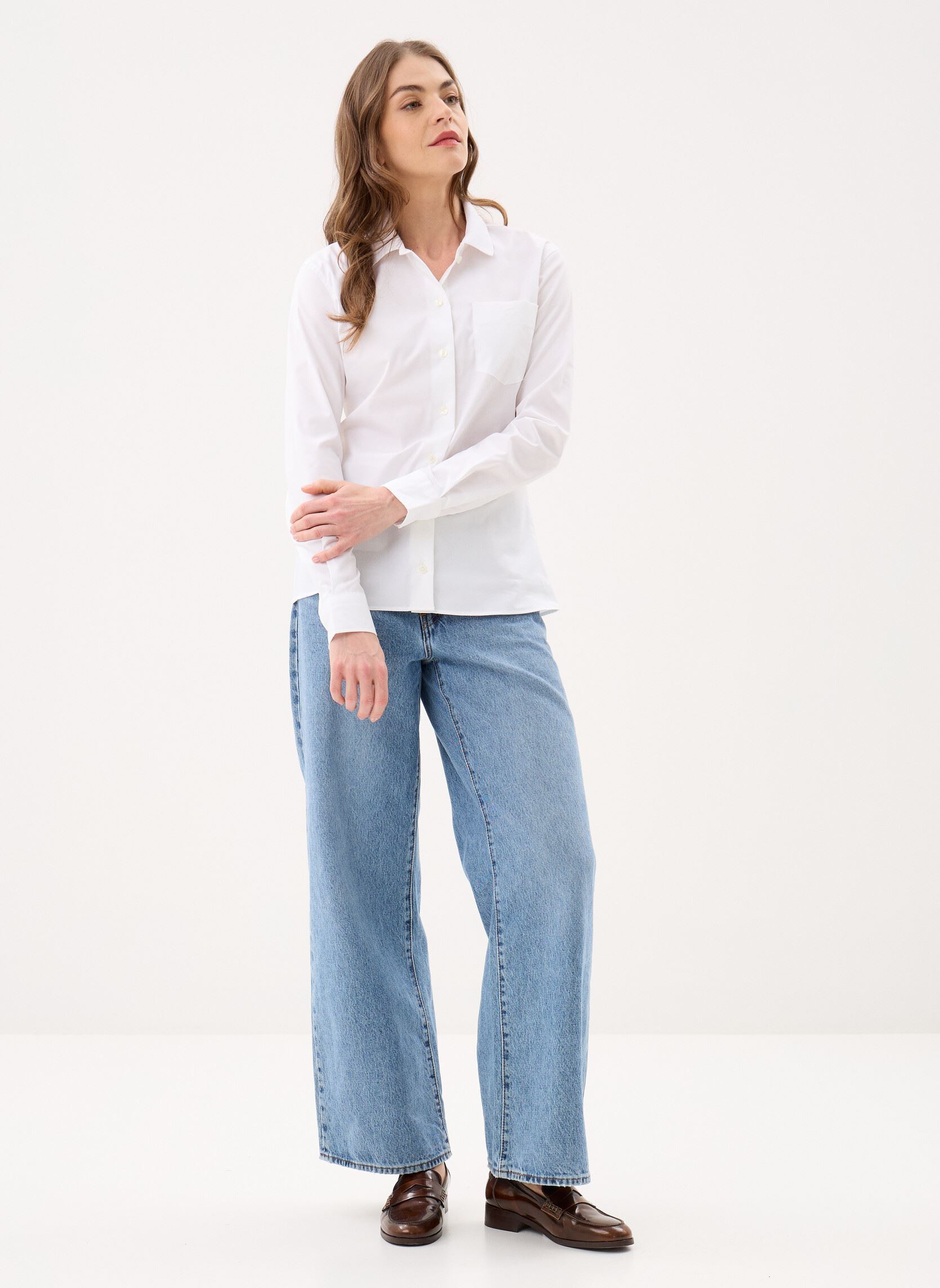 Lange mouw overhemden Shirt CF1152 dames wit Lacoste Lange mouw overhemden Shirt CF1152 dames wit BLANC