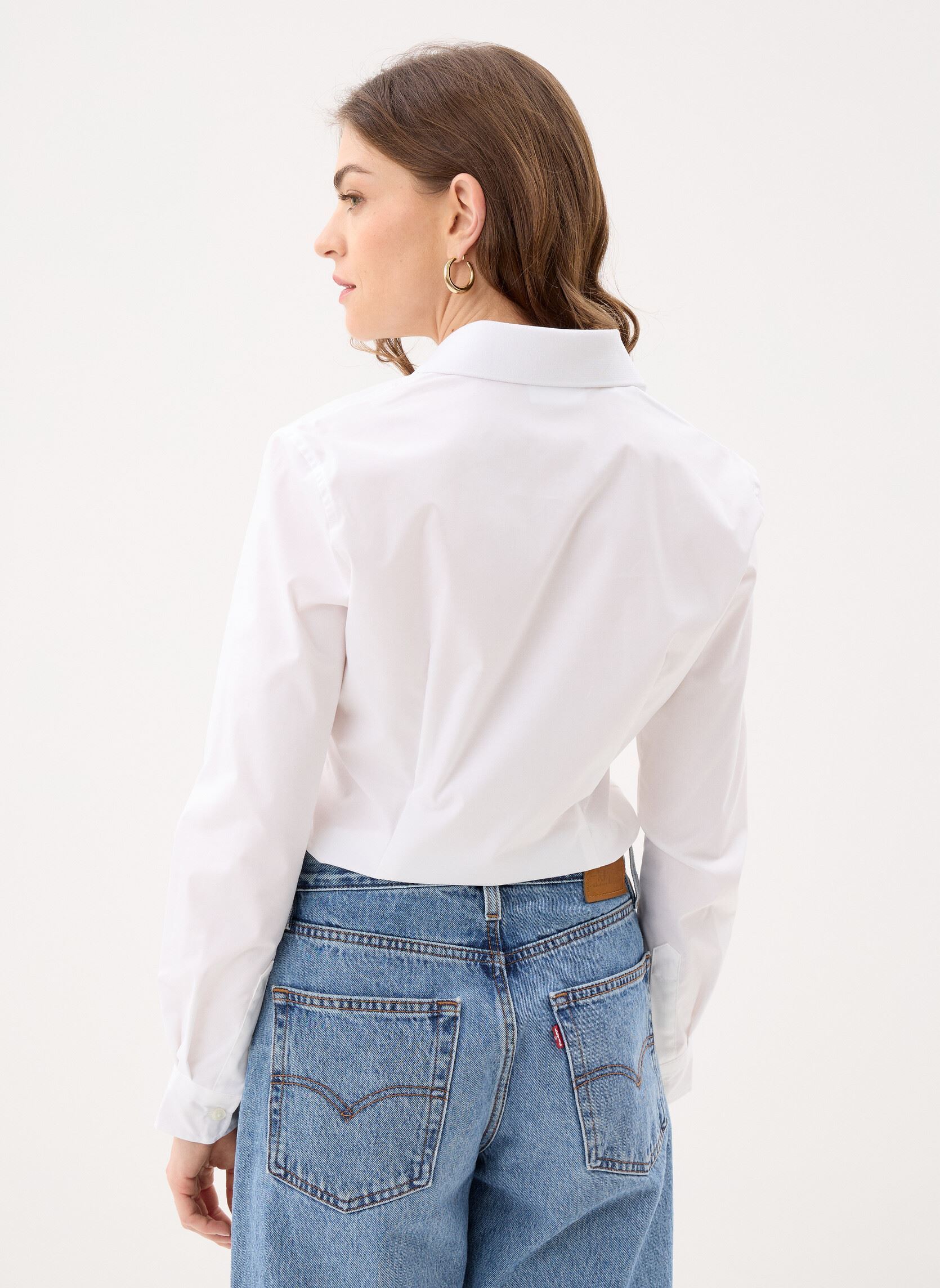 Lange mouw overhemden Shirt CF1152 dames wit Lacoste Lange mouw overhemden Shirt CF1152 dames wit BLANC