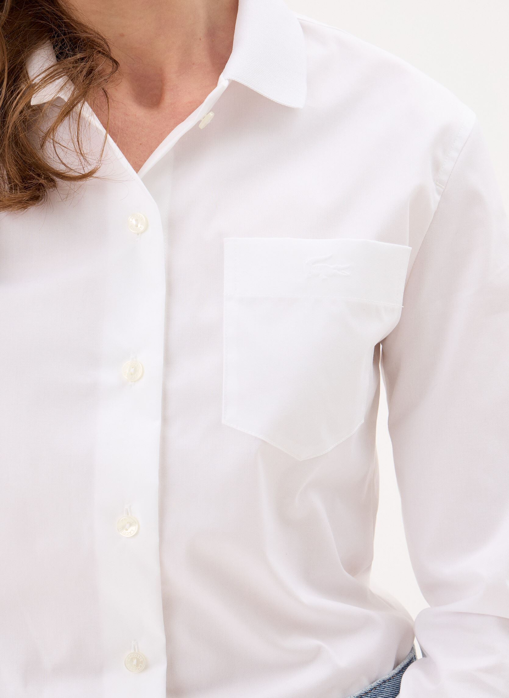 Lange mouw overhemden Shirt CF1152 dames wit Lacoste Lange mouw overhemden Shirt CF1152 dames wit BLANC