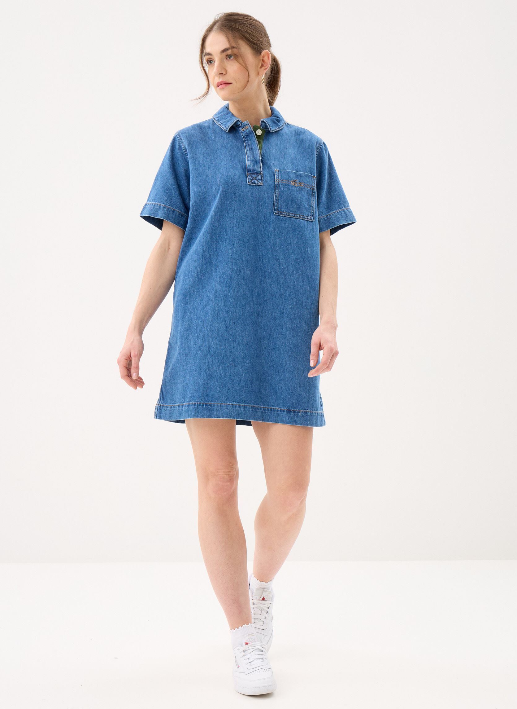 Robes Robe EF0192 femme bleu Lacoste Robes Robe EF0192 femme bleu MEDIUM BLUE