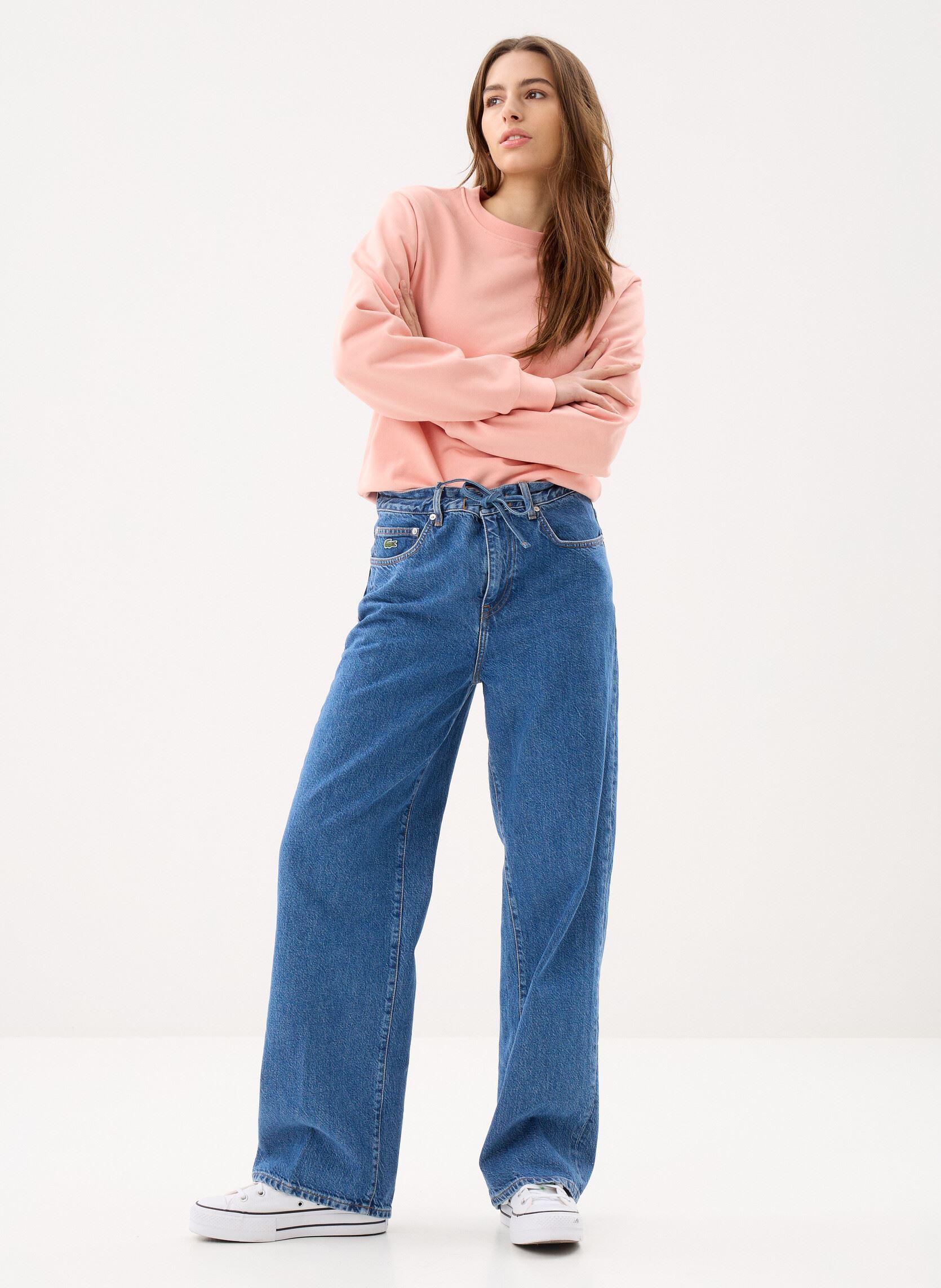 Wijde jeans / Flared Jeans Jean HF0206 dames blauw Lacoste Wijde jeans / Flared Jeans Jean HF0206 dames blauw MEDIUM BLUE