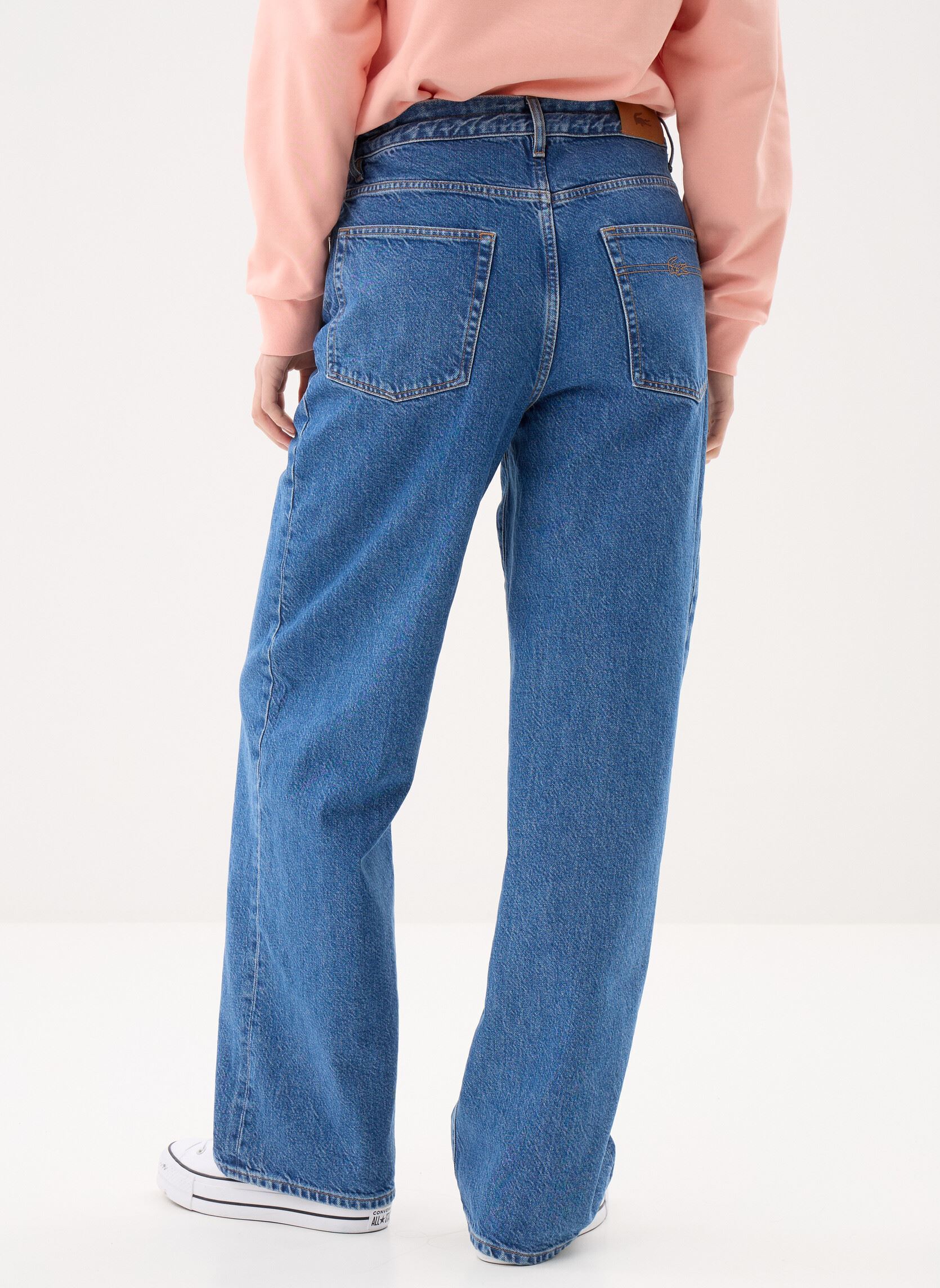 Wijde jeans / Flared Jeans Jean HF0206 dames blauw Lacoste Wijde jeans / Flared Jeans Jean HF0206 dames blauw MEDIUM BLUE