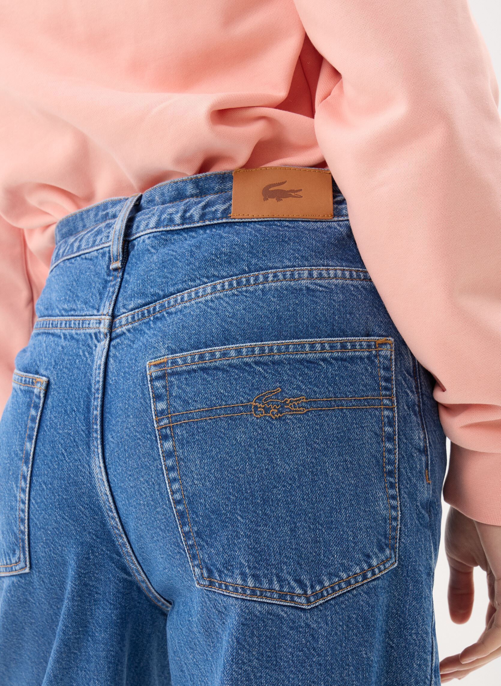 Wijde jeans / Flared Jeans Jean HF0206 dames blauw Lacoste Wijde jeans / Flared Jeans Jean HF0206 dames blauw MEDIUM BLUE