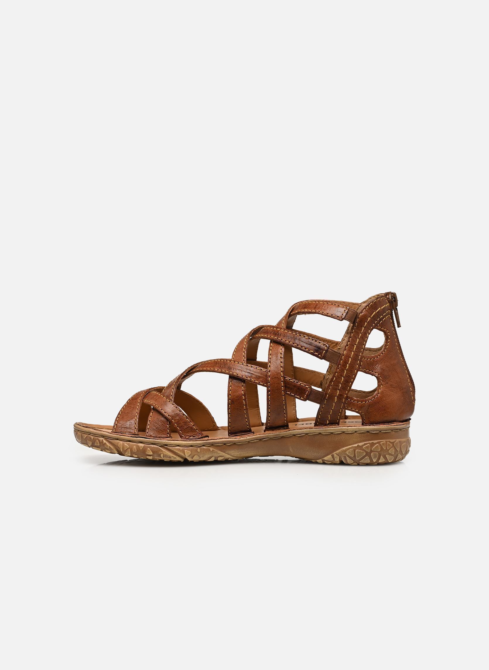 Platte sandalen Ivy 06 dames bruin Josef Seibel Platte sandalen Ivy 06 dames bruin CASTAGNE