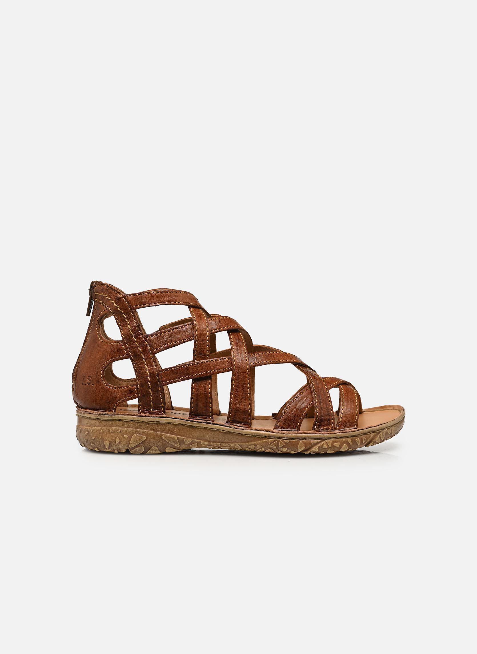 Platte sandalen Ivy 06 dames bruin Josef Seibel Platte sandalen Ivy 06 dames bruin CASTAGNE