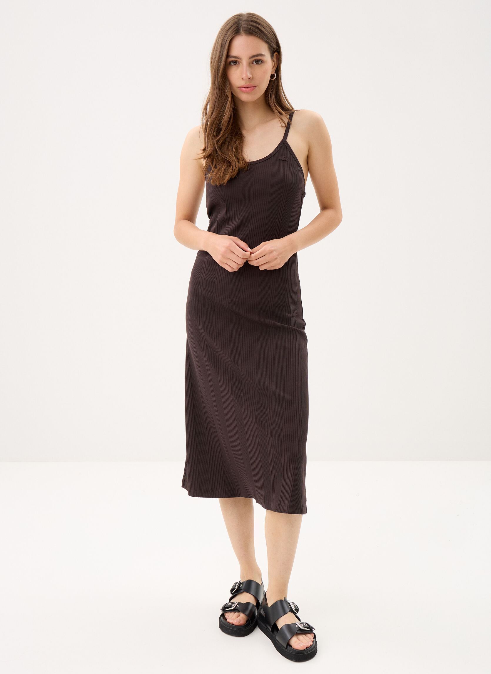 Kleider Robe EF0966 damen braun Lacoste Kleider Robe EF0966 damen braun BUFFLE