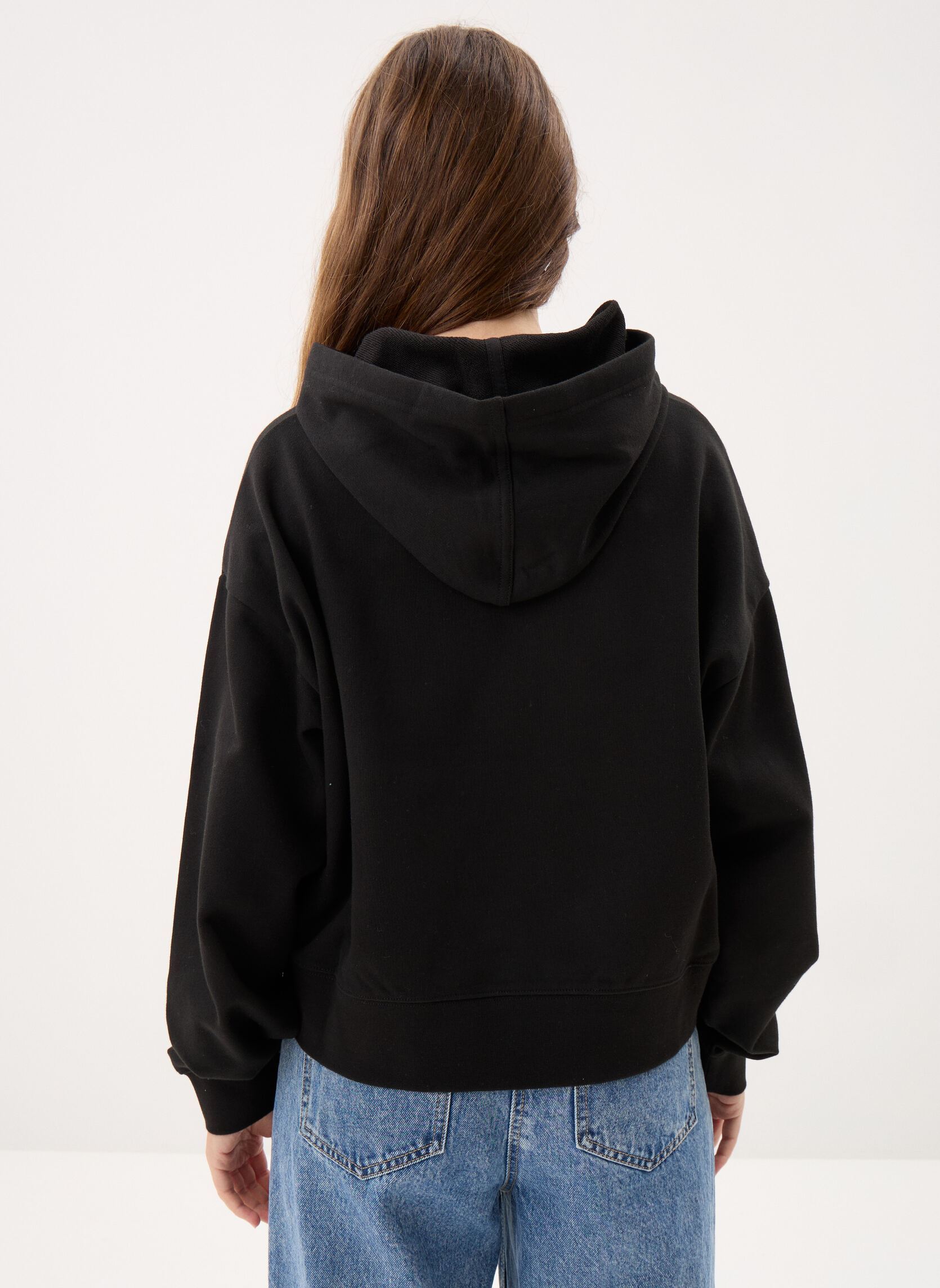 Kapuzenpullover Sweatshirt SF7607 damen schwarz Lacoste Kapuzenpullover Sweatshirt SF7607 damen schwarz NOIR