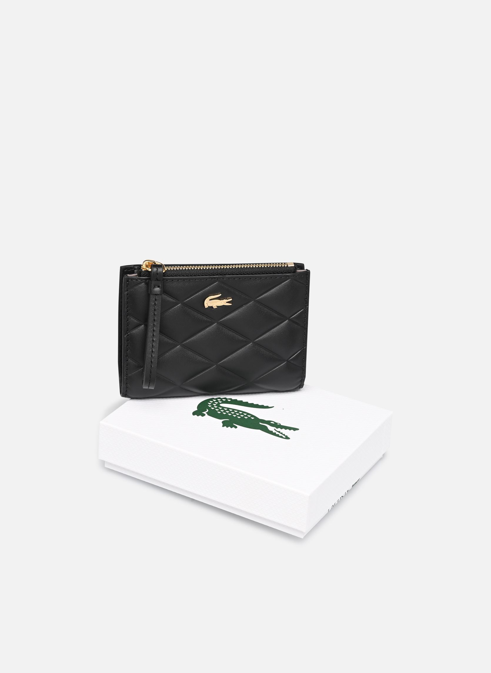 Kartenetui Crocodelle Zipped Billfold damen schwarz Lacoste Kartenetui Crocodelle Zipped Billfold damen schwarz Noir