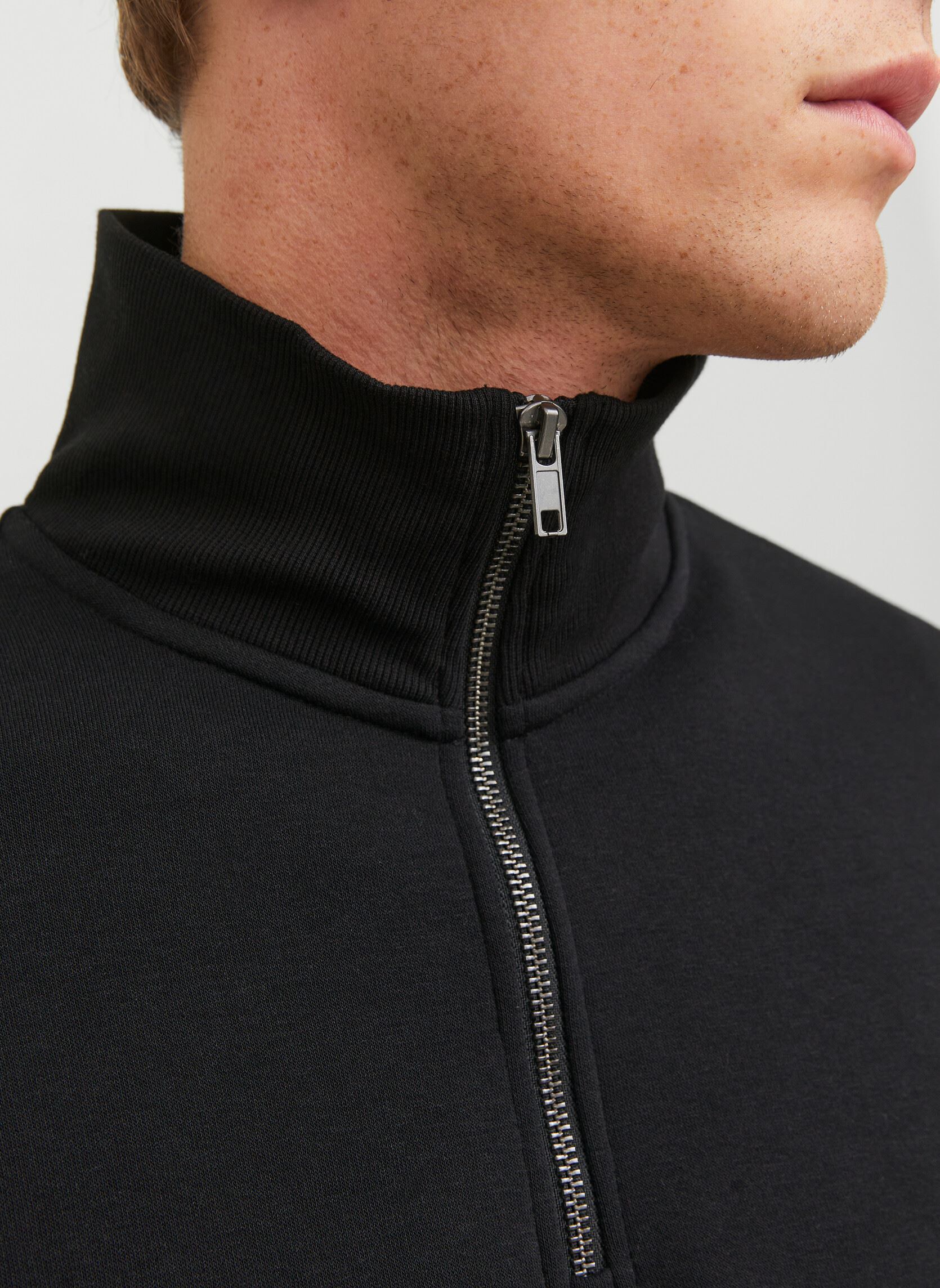 Sweaters met rits Jjebradley Sweat Half Zip Noos heren zwart Jack & Jones Sweaters met rits Jjebradley Sweat Half Zip Noos heren zwart BLACK