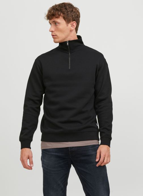 Jack & Jones Sweats zippés Jjebradley Sweat Half Zip Noos homme noir