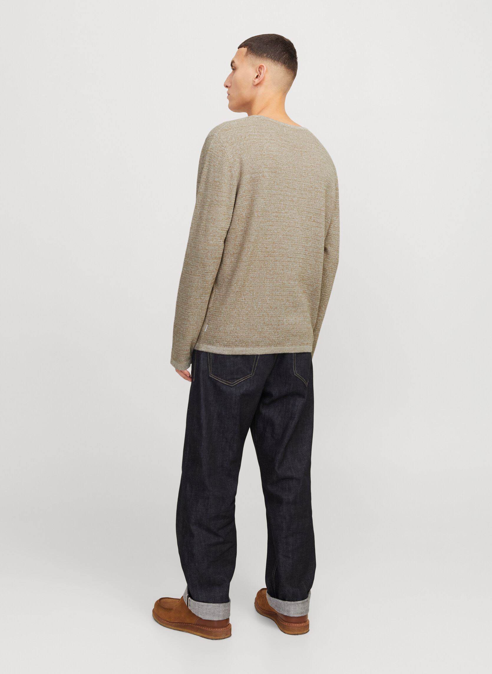 Pulls Jjegeorge Knit Crew Neck Noos homme beige Jack & Jones Pulls Jjegeorge Knit Crew Neck Noos homme beige CORIANDER