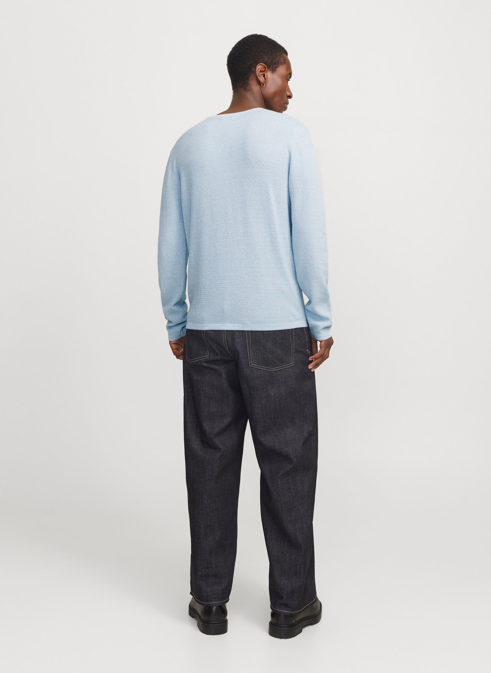 Pulls Jjegeorge Knit Crew Neck Noos homme bleu Jack & Jones Pulls Jjegeorge Knit Crew Neck Noos homme bleu CHAMBRAY BLUE