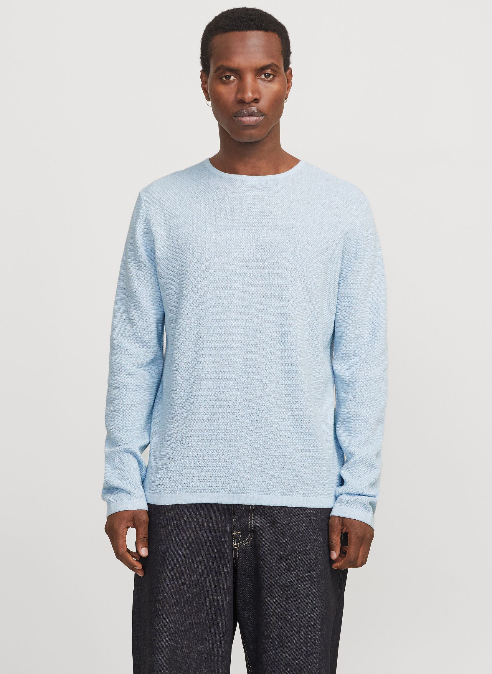 Pull Jack & Jones 12268279 GEORGE CHAMBRAY IT - vue 2