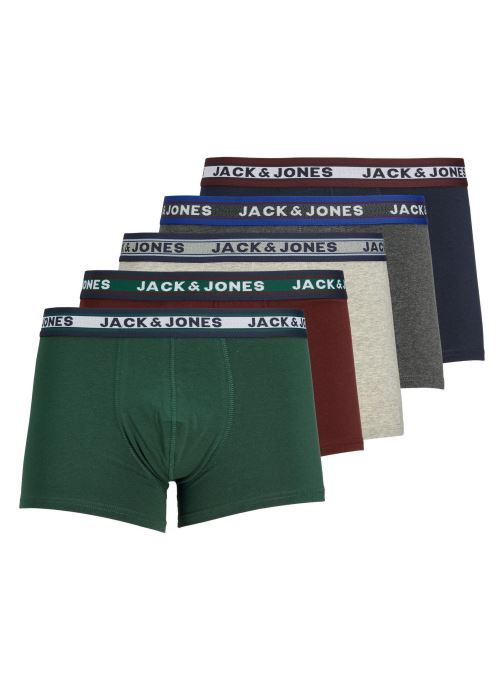 Jack & Jones Sportondergoed Jacoliver Trunks 5 Pack Noos heren grijs
