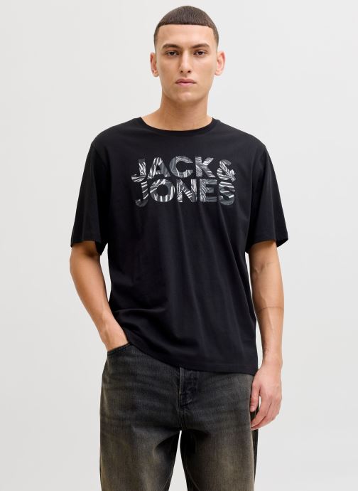 Jack & Jones Tee-shirts manches courtes Jjejeff Logo Tee Ss Sn homme noir