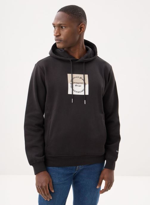 Jack & Jones Sweats zippés Jorcatskills Square Branding Sweat Hood homme noir
