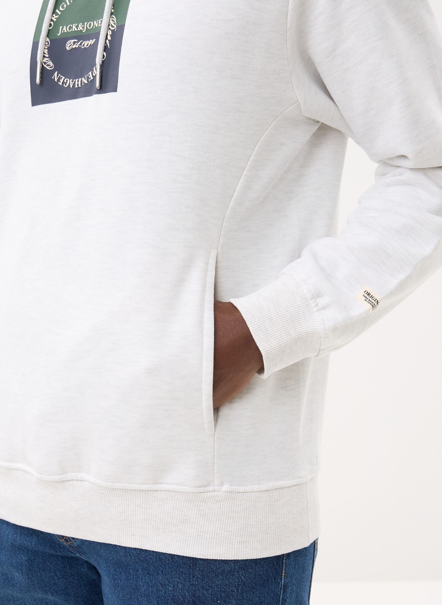 Sweaters met rits Jorcatskills Square Branding Sweat Hood heren wit Jack & Jones Sweaters met rits Jorcatskills Square Branding Sweat Hood heren wit BRIGHT WHITE