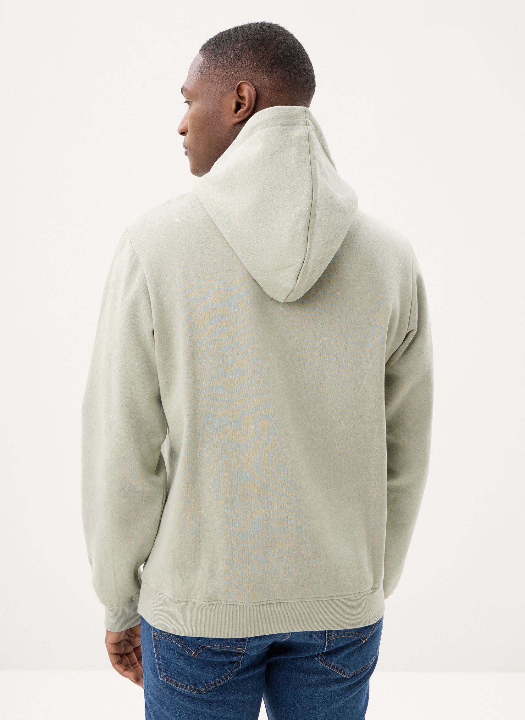 Sweaters met rits Jorcatskills Square Branding Sweat Hood heren groen Jack & Jones Sweaters met rits Jorcatskills Square Branding Sweat Hood heren groen SEAGRASS