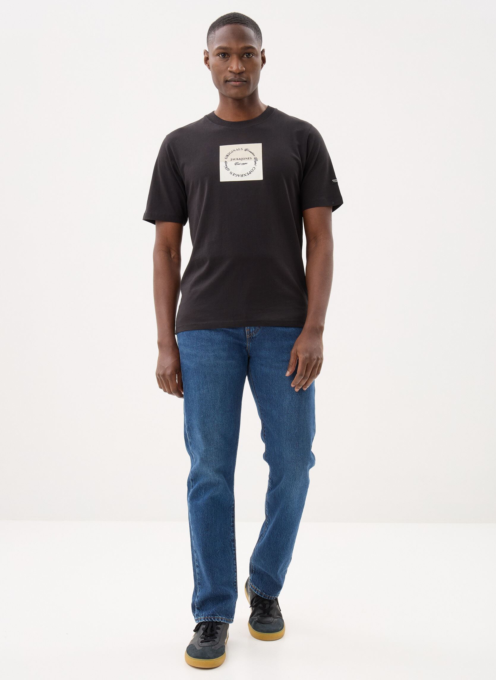 Tee-shirts manches courtes Jorcatskills Square Branding Tee Sscn Ln homme noir Jack & Jones Tee-shirts manches courtes Jorcatskills Square Branding Tee Sscn Ln homme noir BLACK