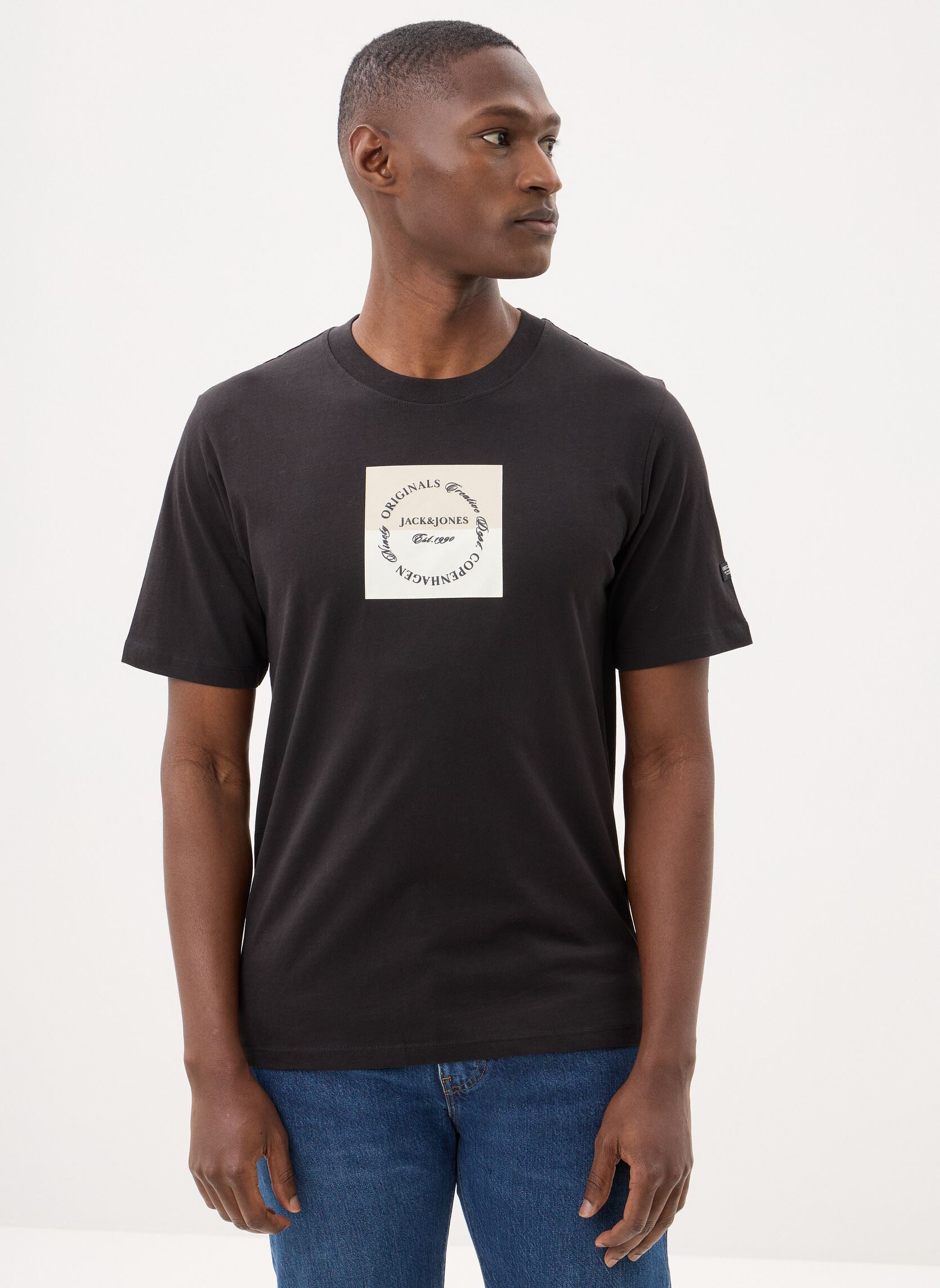 Vêtements Jack & Jones Jorcatskills Square Branding Tee Sscn Ln pour Homme - vue 3