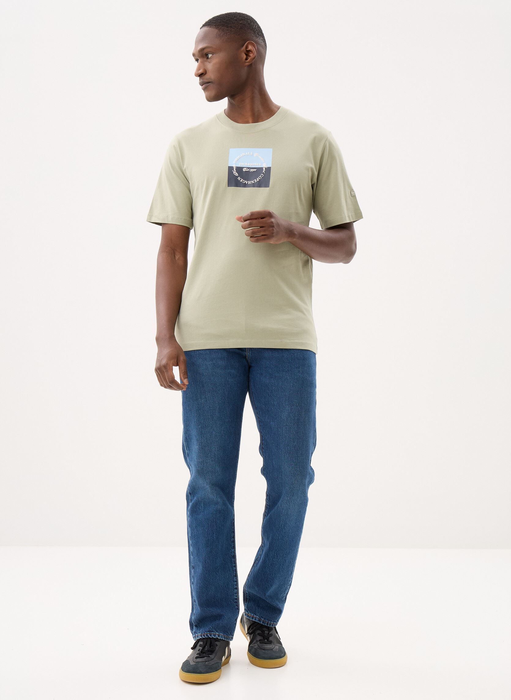 Tee-shirts manches courtes Jorcatskills Square Branding Tee Sscn Ln homme vert Jack & Jones Tee-shirts manches courtes Jorcatskills Square Branding Tee Sscn Ln homme vert SEAGRASS