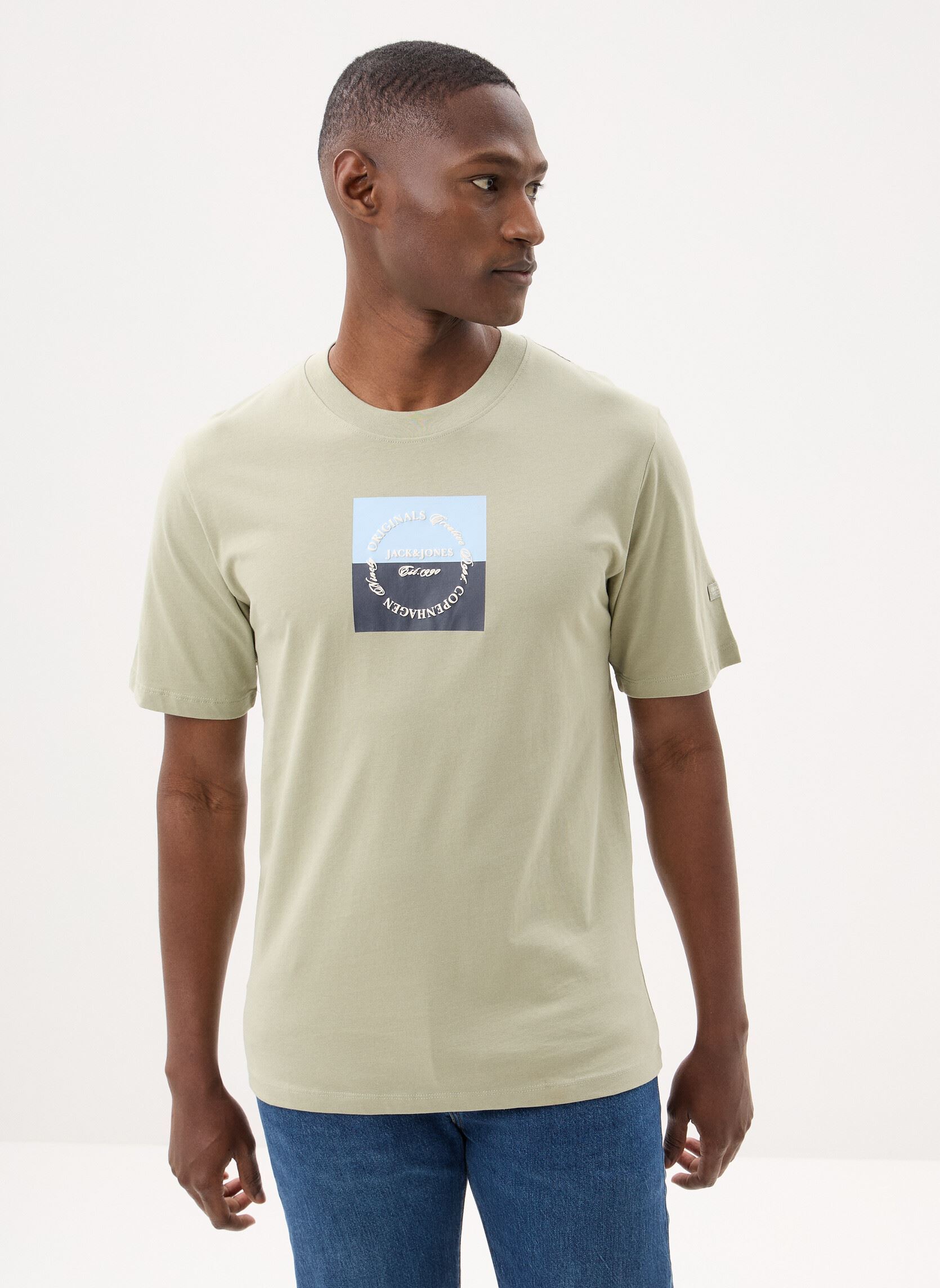 Vêtements Jack & Jones Jorcatskills Square Branding Tee Sscn Ln pour Homme - vue 2