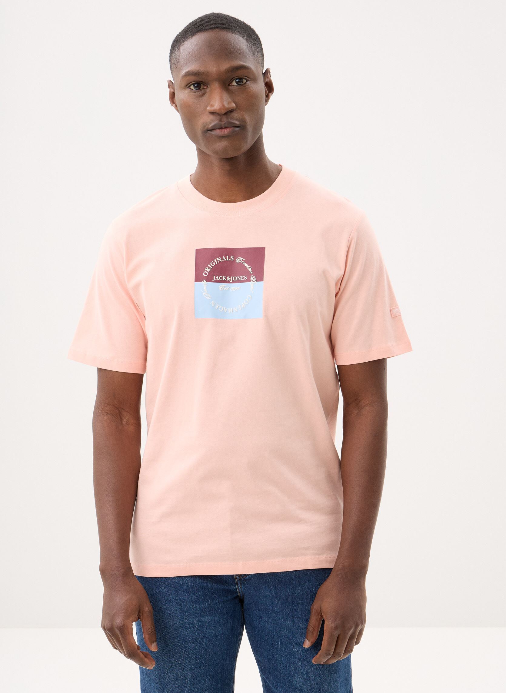 Vêtements Jack & Jones Jorcatskills Square Branding Tee Sscn Ln pour Homme - vue 1