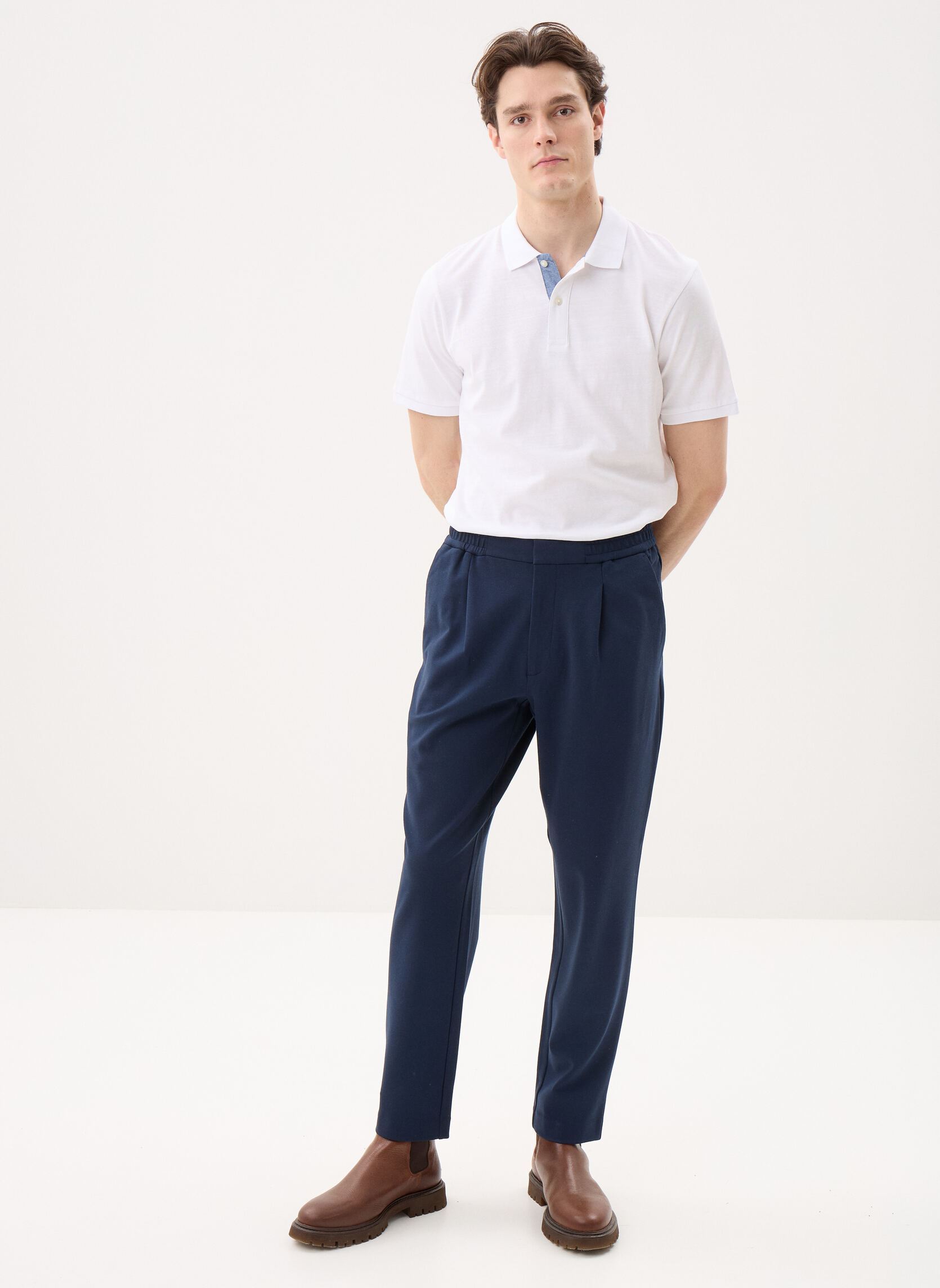 Polos manches courtes Jprblucaleb Ss Slub Polo homme blanc Jack & Jones Polos manches courtes Jprblucaleb Ss Slub Polo homme blanc BRIGHT WHITE