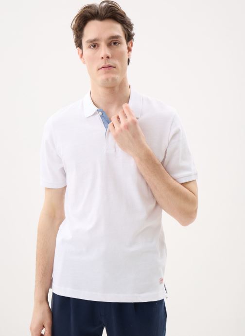 Jack & Jones Polos manches courtes Jprblucaleb Ss Slub Polo homme blanc