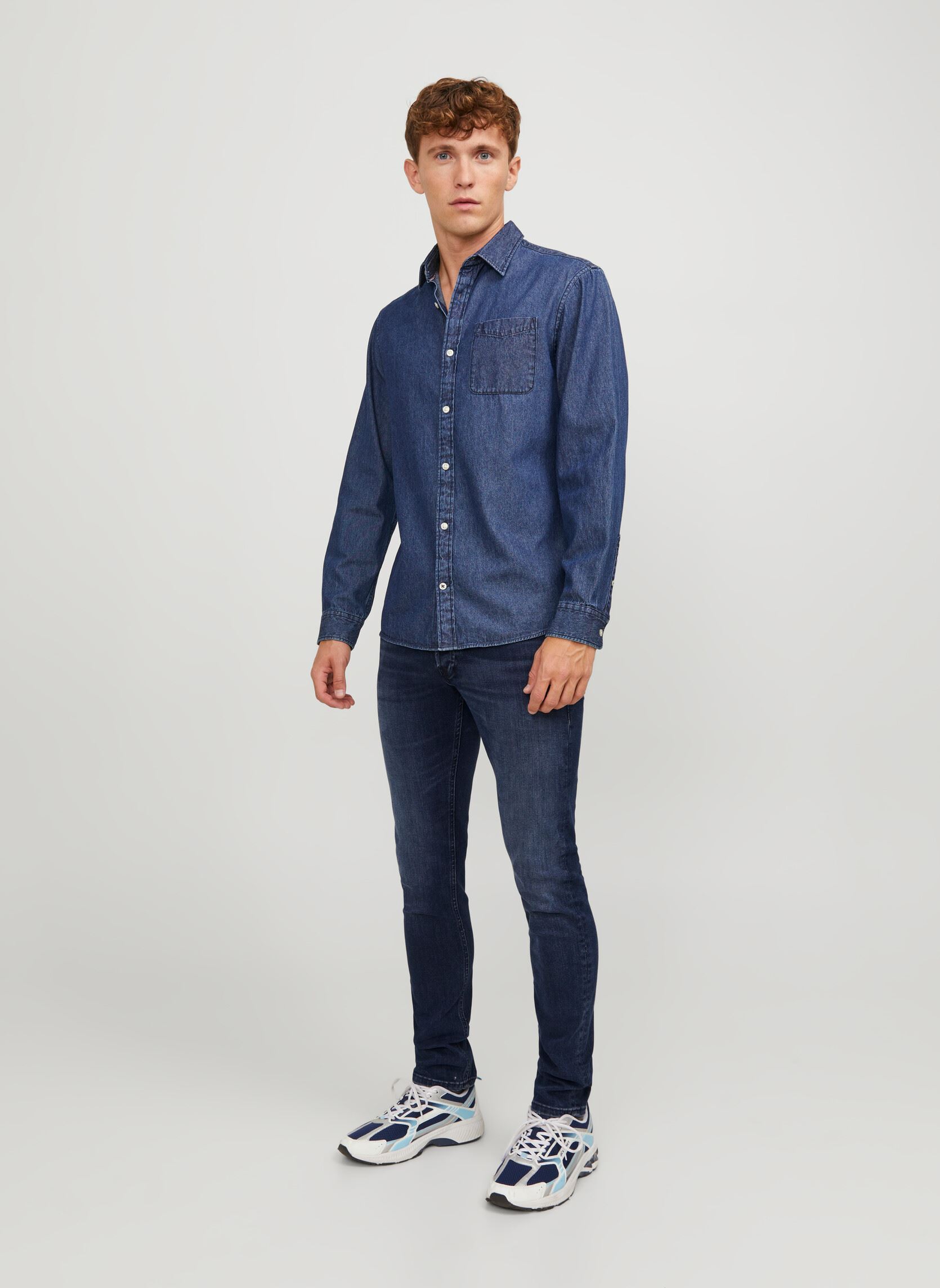 Jeans slim et skinny Jjiglenn Jjoriginal Cb 812 Noos homme bleu Jack & Jones Jeans slim et skinny Jjiglenn Jjoriginal Cb 812 Noos homme bleu BLUE DENIM