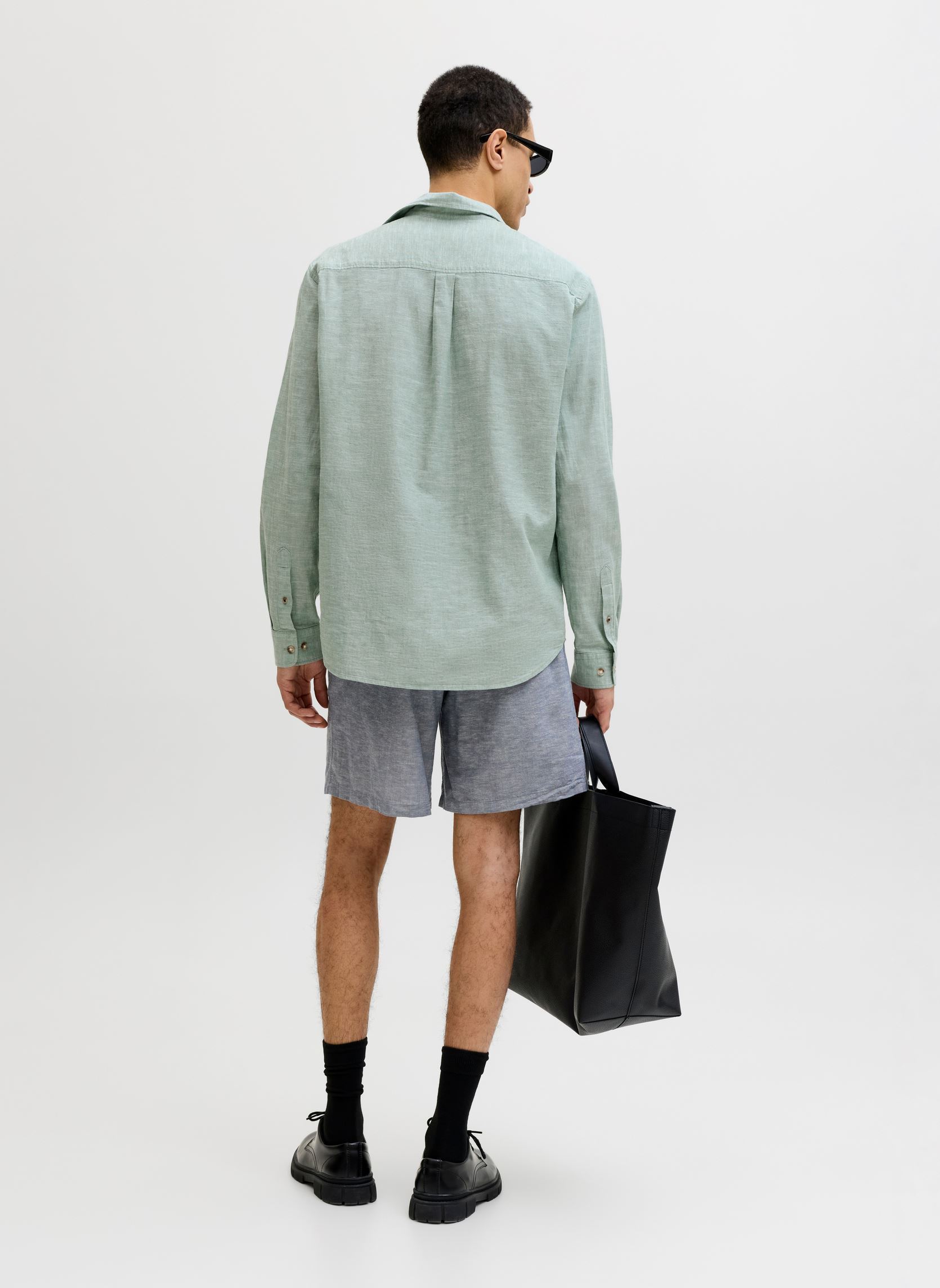 Hemden Jjesummer Linen Blend Shirt L/S Sn herren grün Jack & Jones Hemden Jjesummer Linen Blend Shirt L/S Sn herren grün GRANITE GREEN