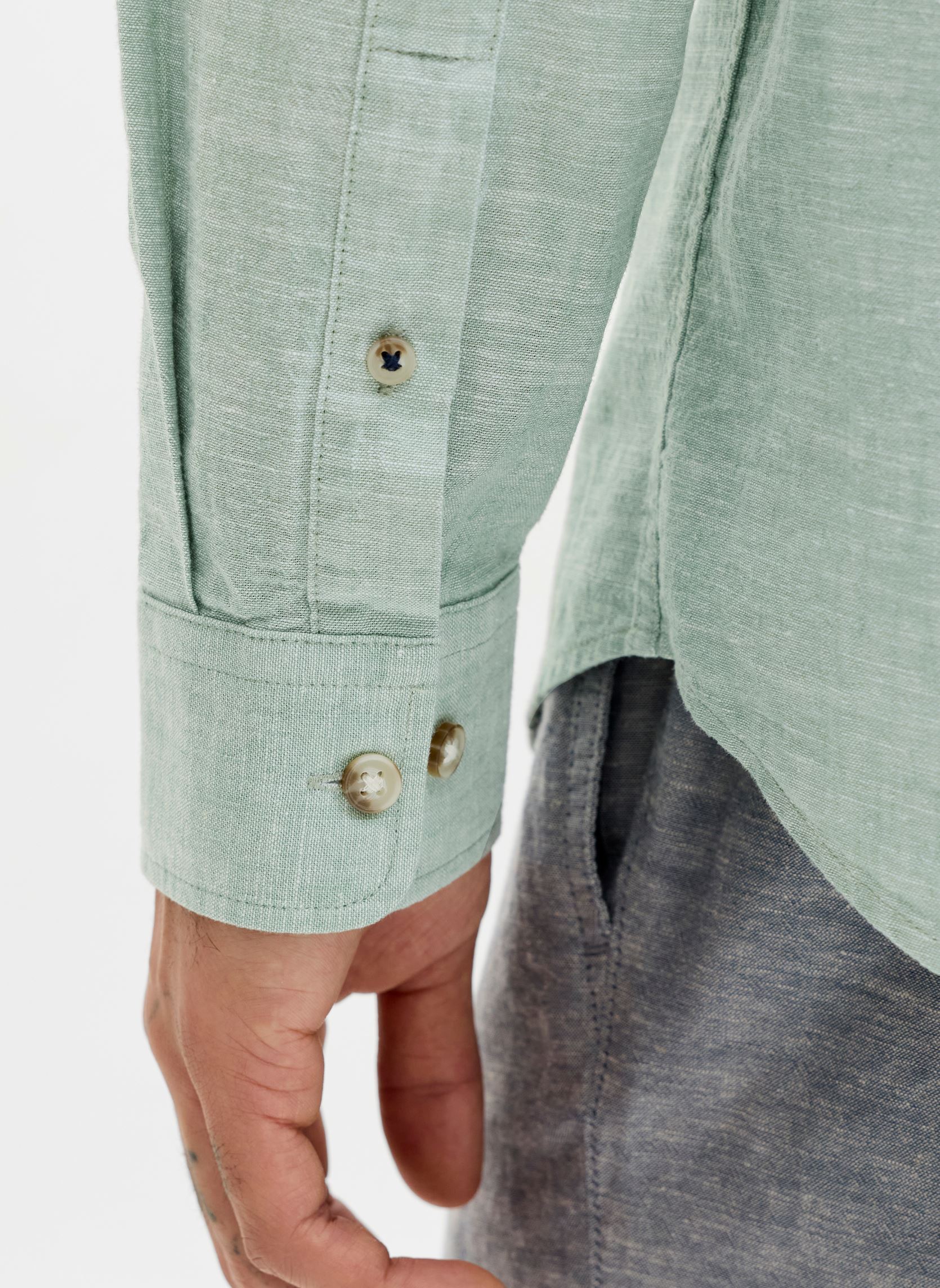 Hemden Jjesummer Linen Blend Shirt L/S Sn herren grün Jack & Jones Hemden Jjesummer Linen Blend Shirt L/S Sn herren grün GRANITE GREEN
