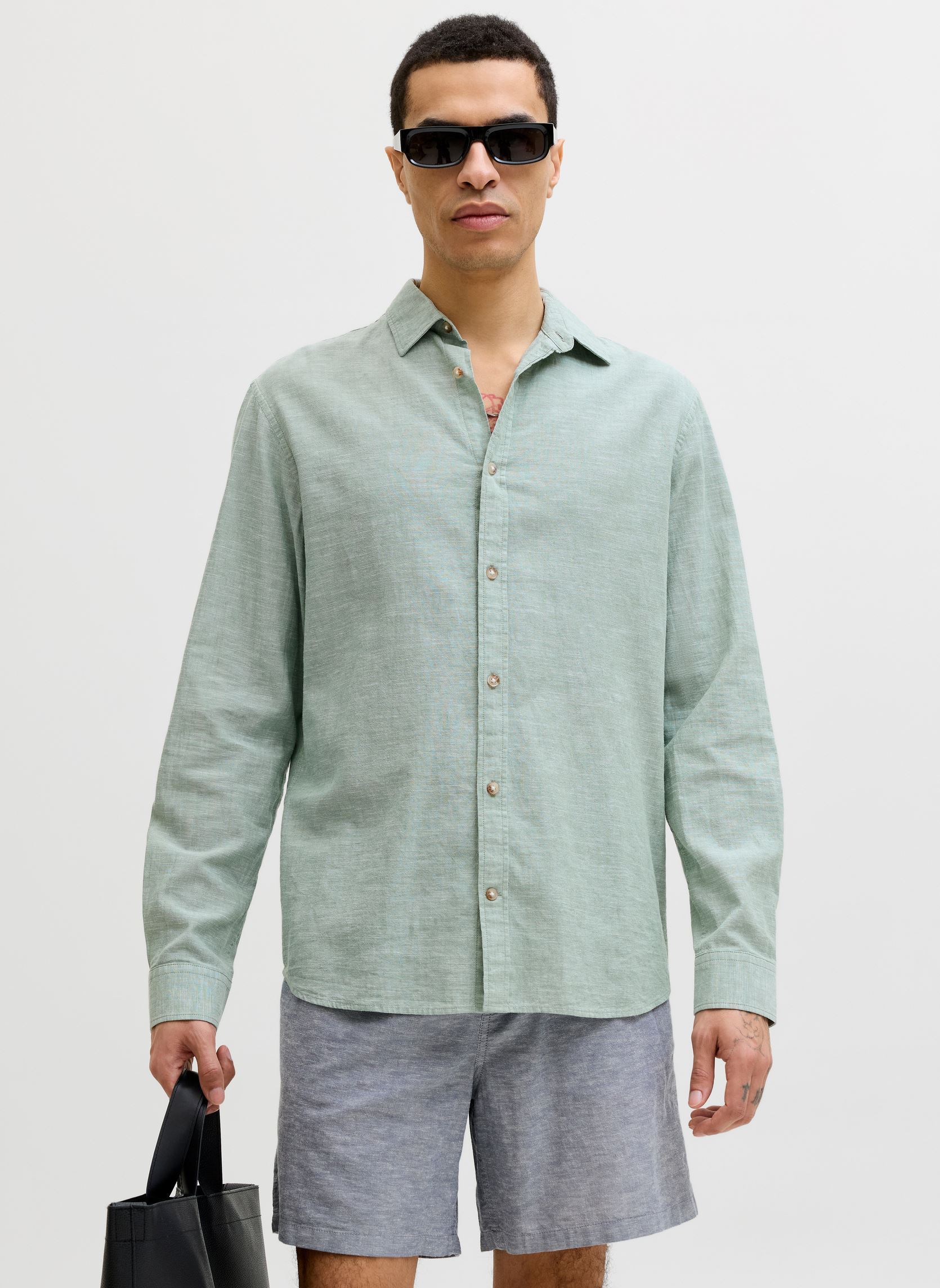 Chemise Jack & Jones 12289174 SUMMER LINEN INFINITY STRIPE IT